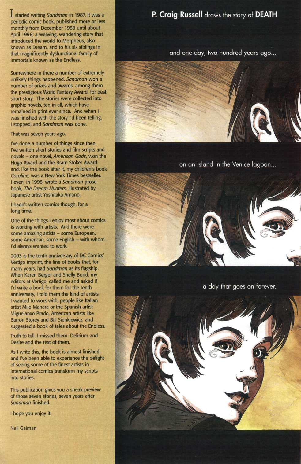 Read online The Sandman: Endless Nights comic -  Issue # _Preview - 2