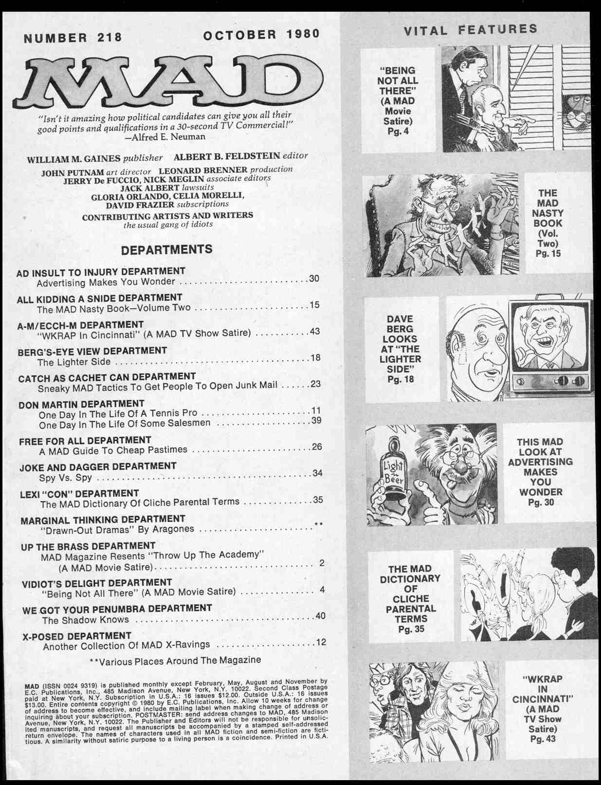 Read online MAD comic -  Issue #218 - 3