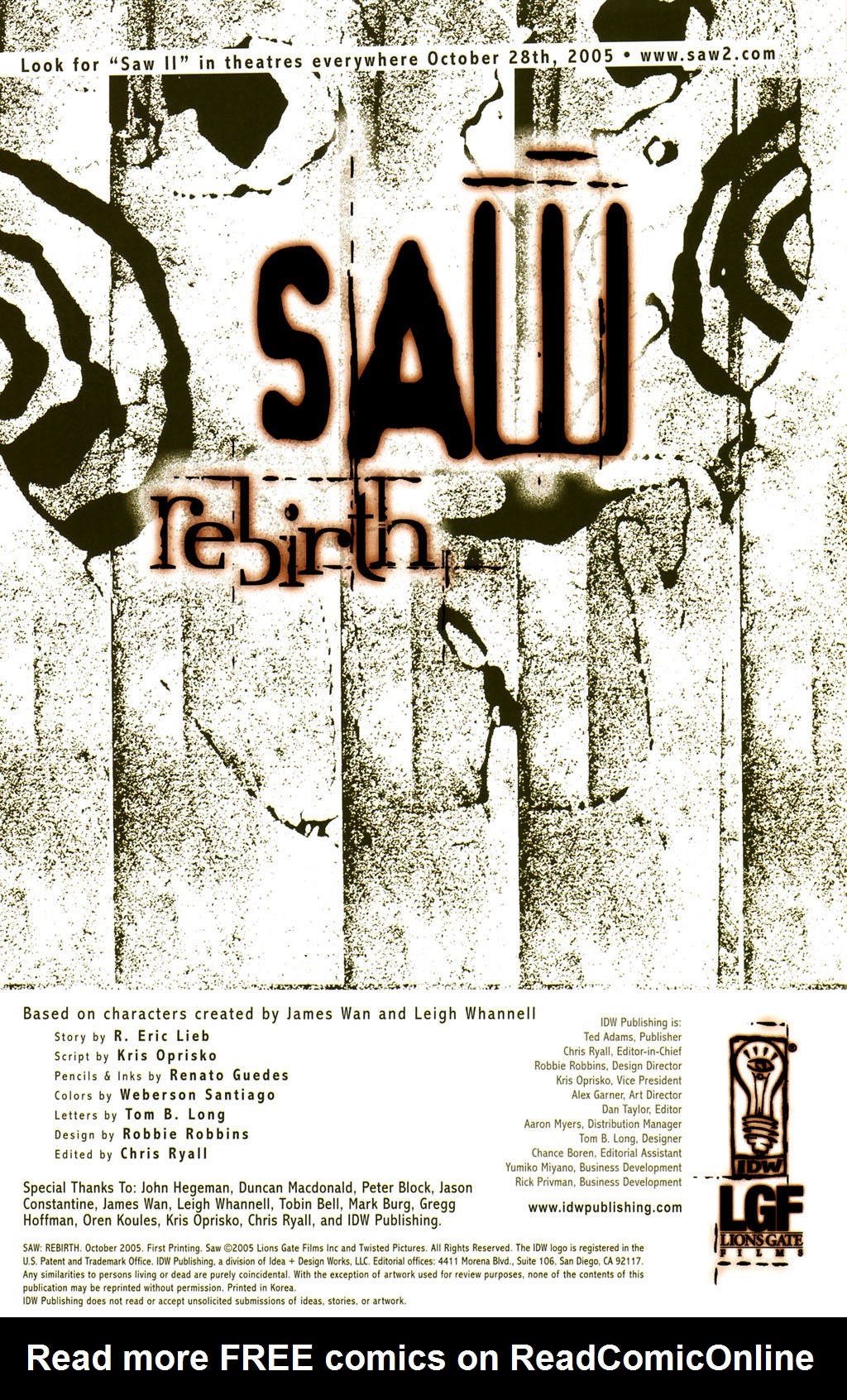 Read online Saw: Rebirth comic -  Issue # Full - 2