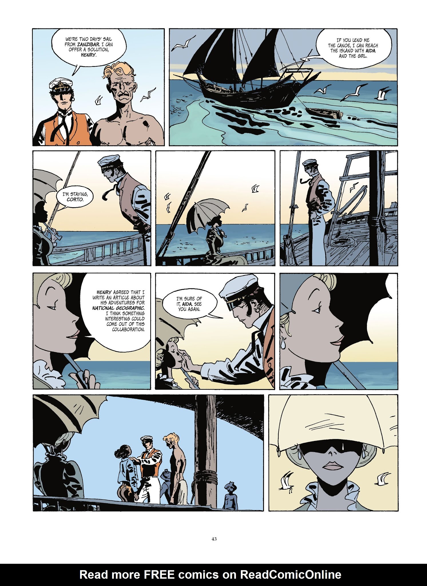 Read online Corto Maltese [GER] comic -  Issue #16 - 43