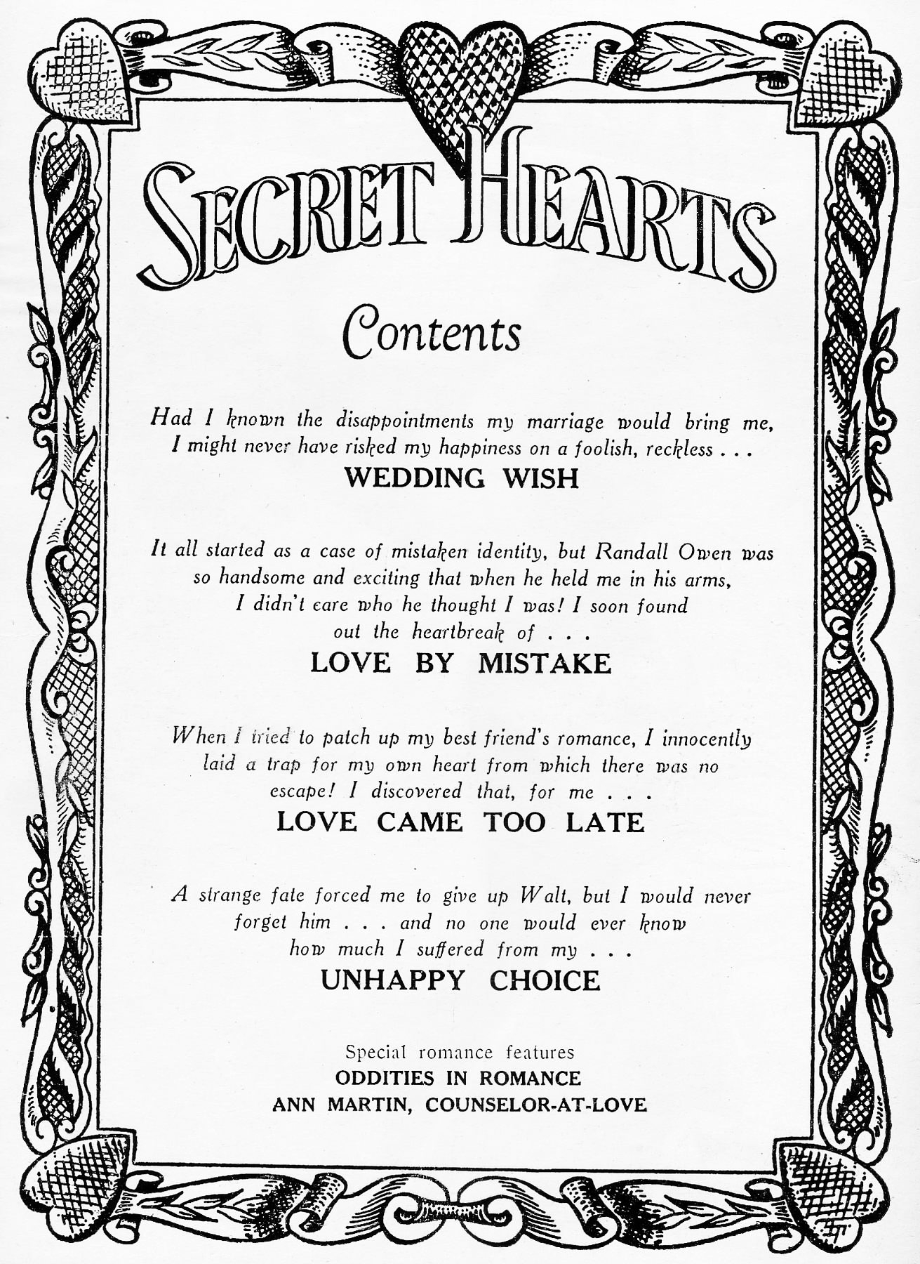 Read online Secret Hearts comic -  Issue #16 - 2