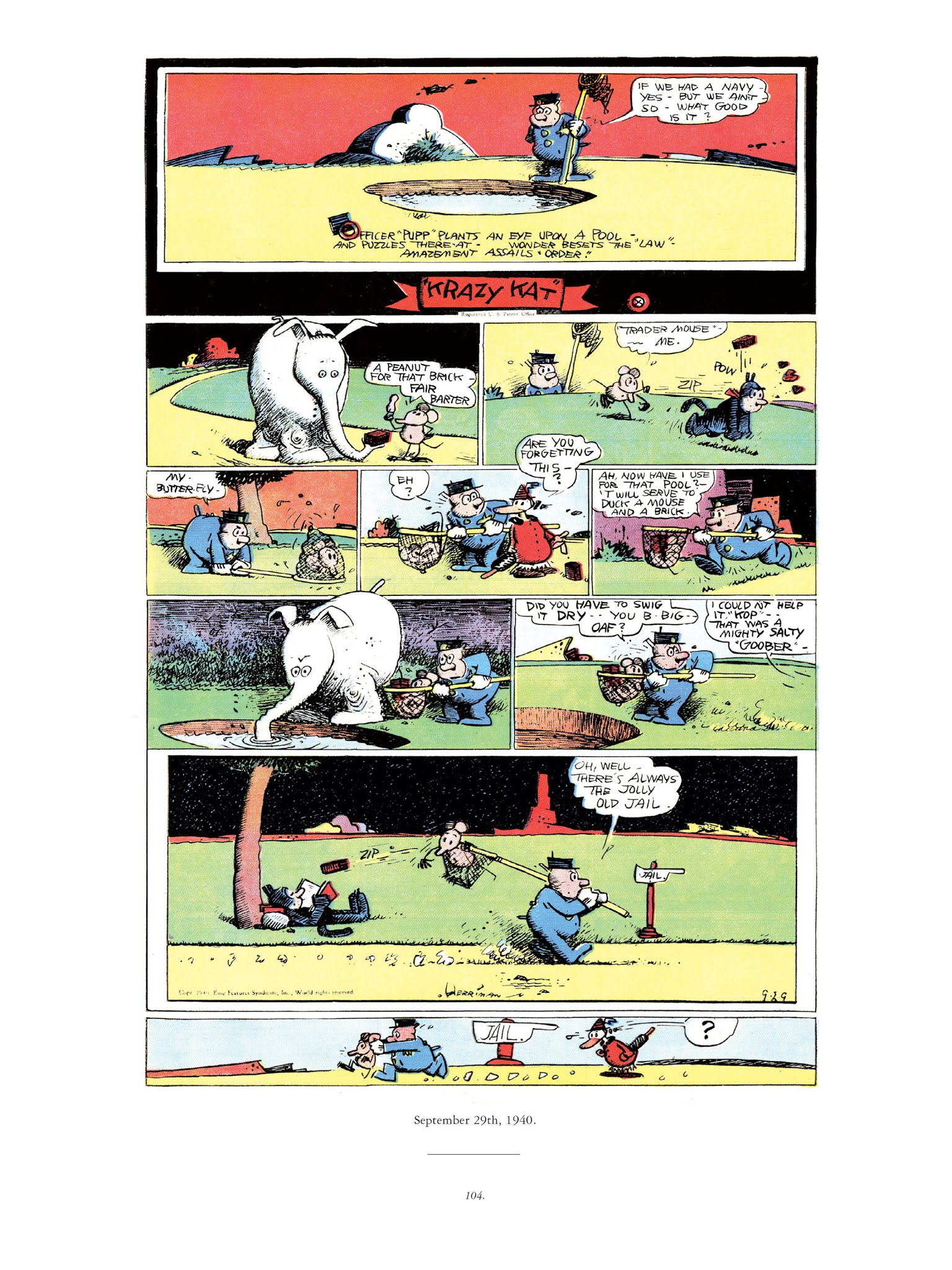 Read online Krazy & Ignatz comic -  Issue # TPB 11 - 104