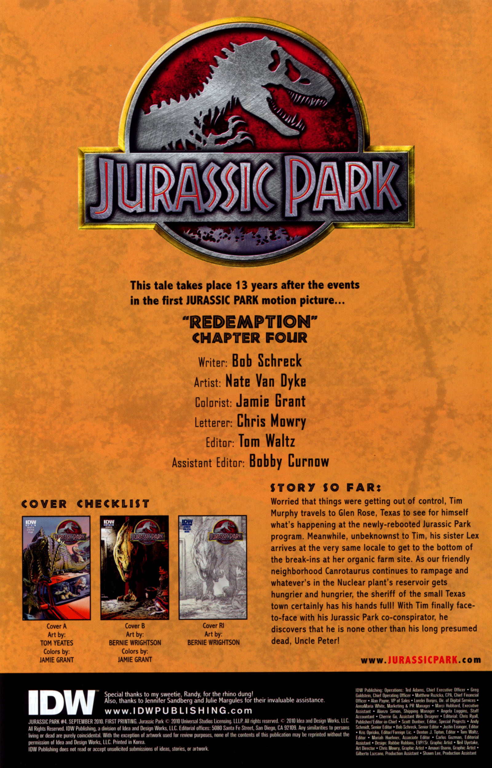 Read online Jurassic Park (2010) comic -  Issue #4 - 2
