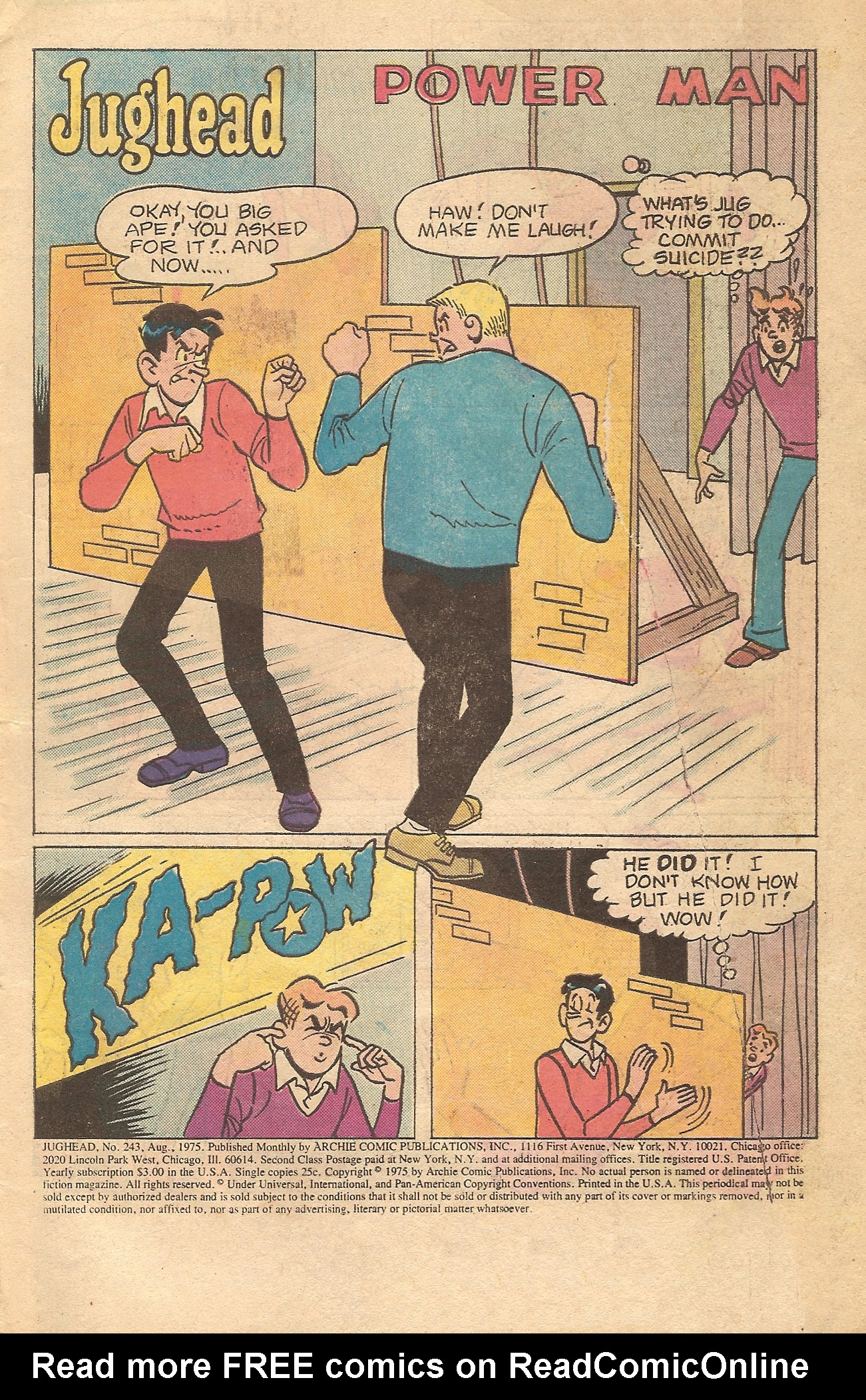 Read online Jughead (1965) comic -  Issue #243 - 3