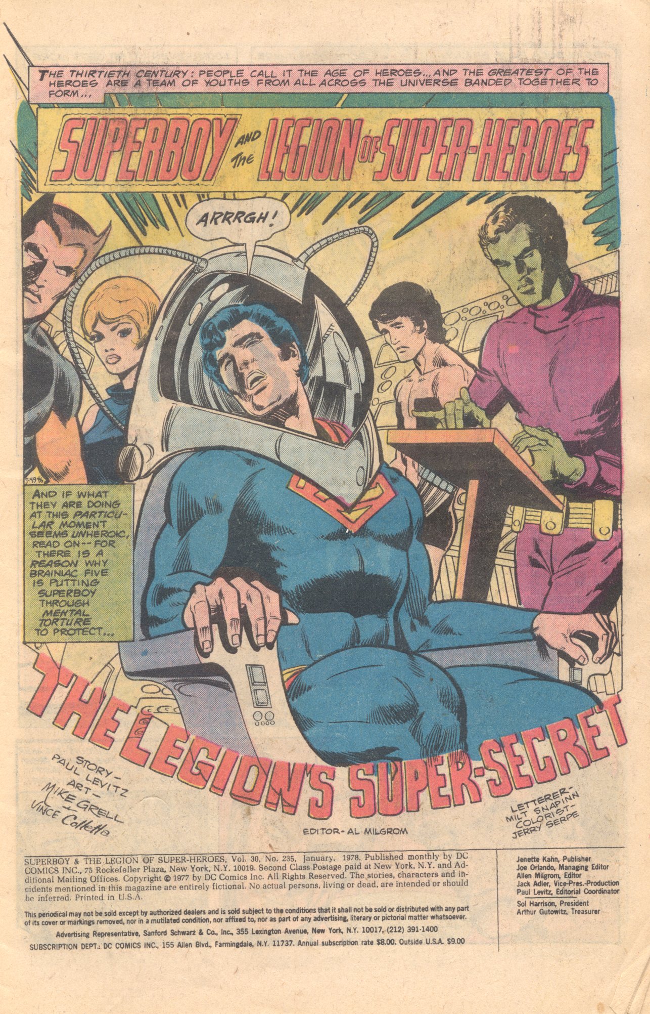 Read online Superboy and the Legion of Super-Heroes (1977) comic -  Issue #235 - 2