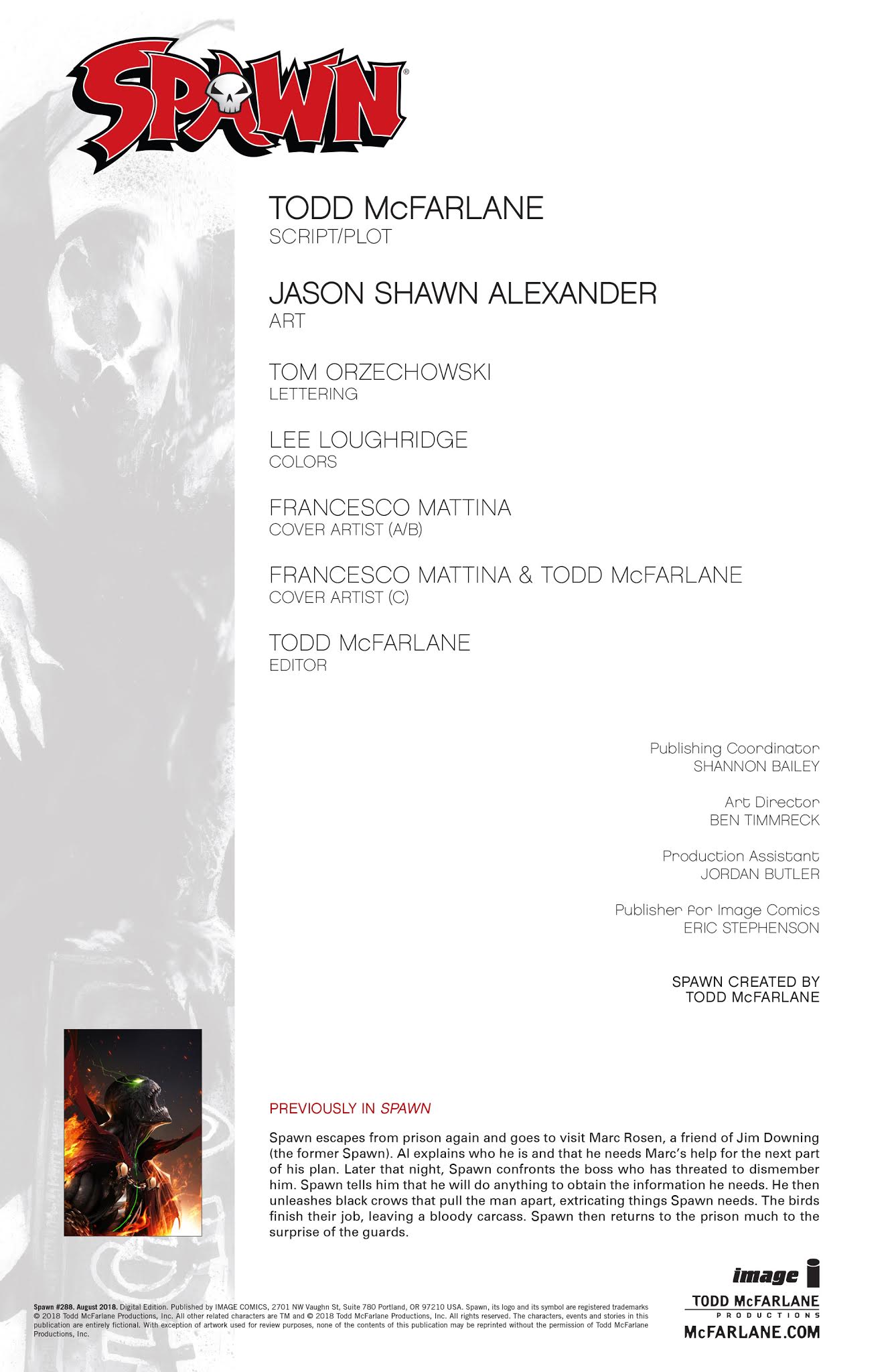 Read online Spawn comic -  Issue #288 - 2
