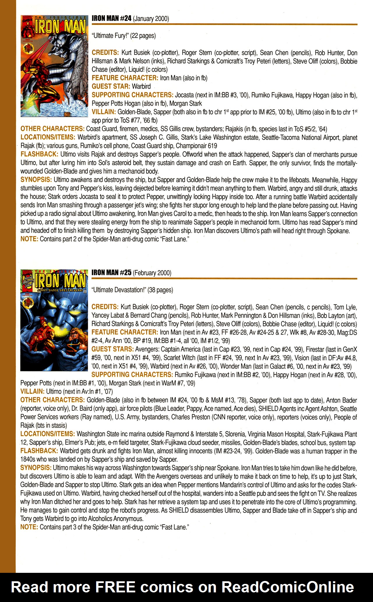 Read online Official Index to the Marvel Universe comic -  Issue #10 - 40