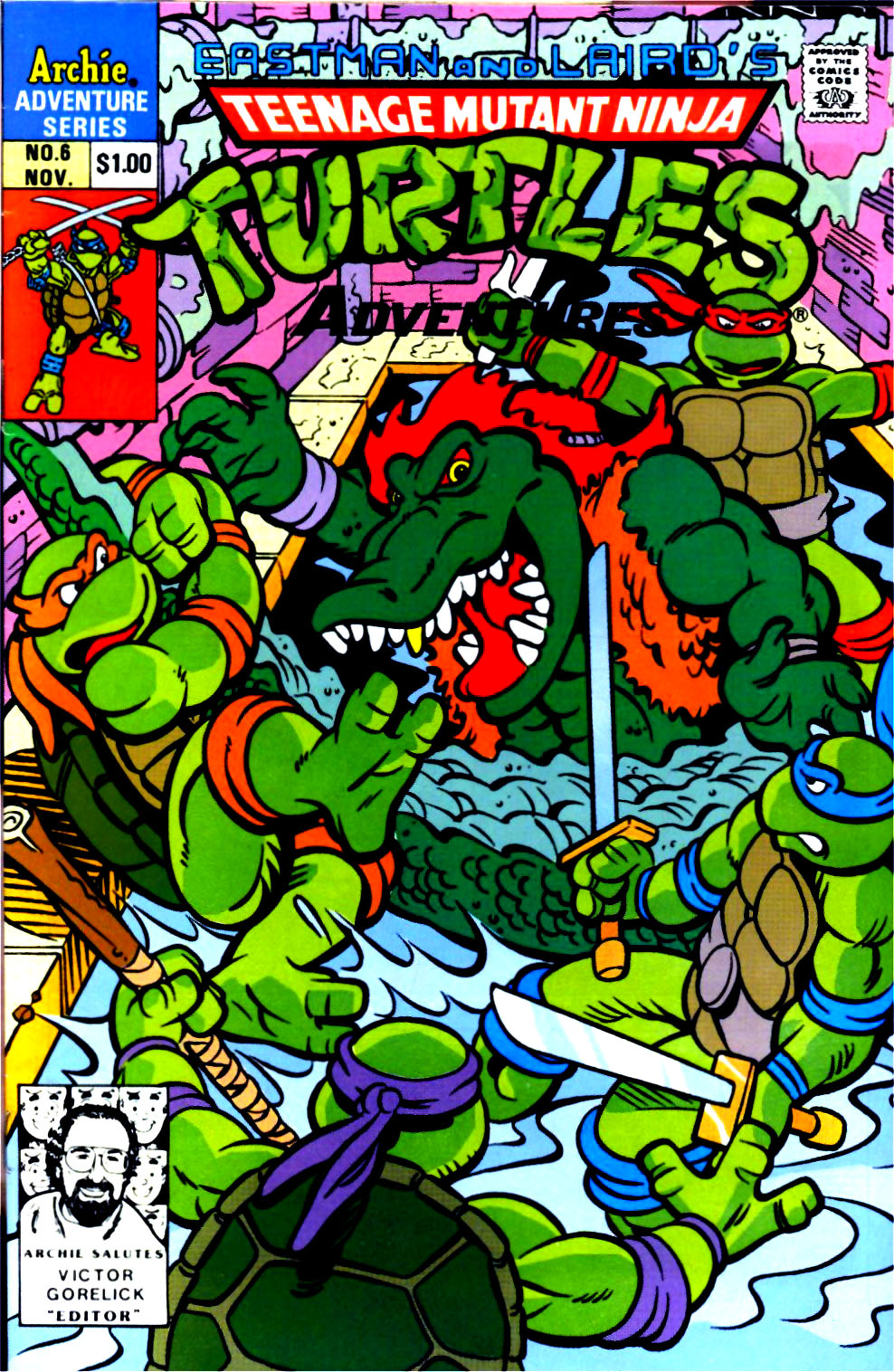 Read online Teenage Mutant Ninja Turtles Adventures (1989) comic -  Issue #6 - 1