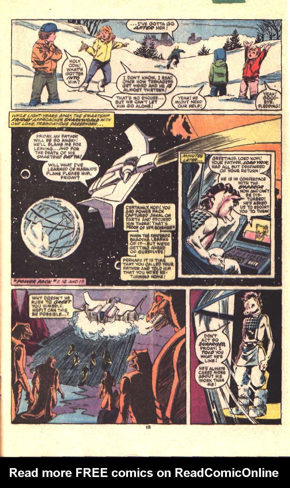 Read online Power Pack (1984) comic -  Issue #22 - 16