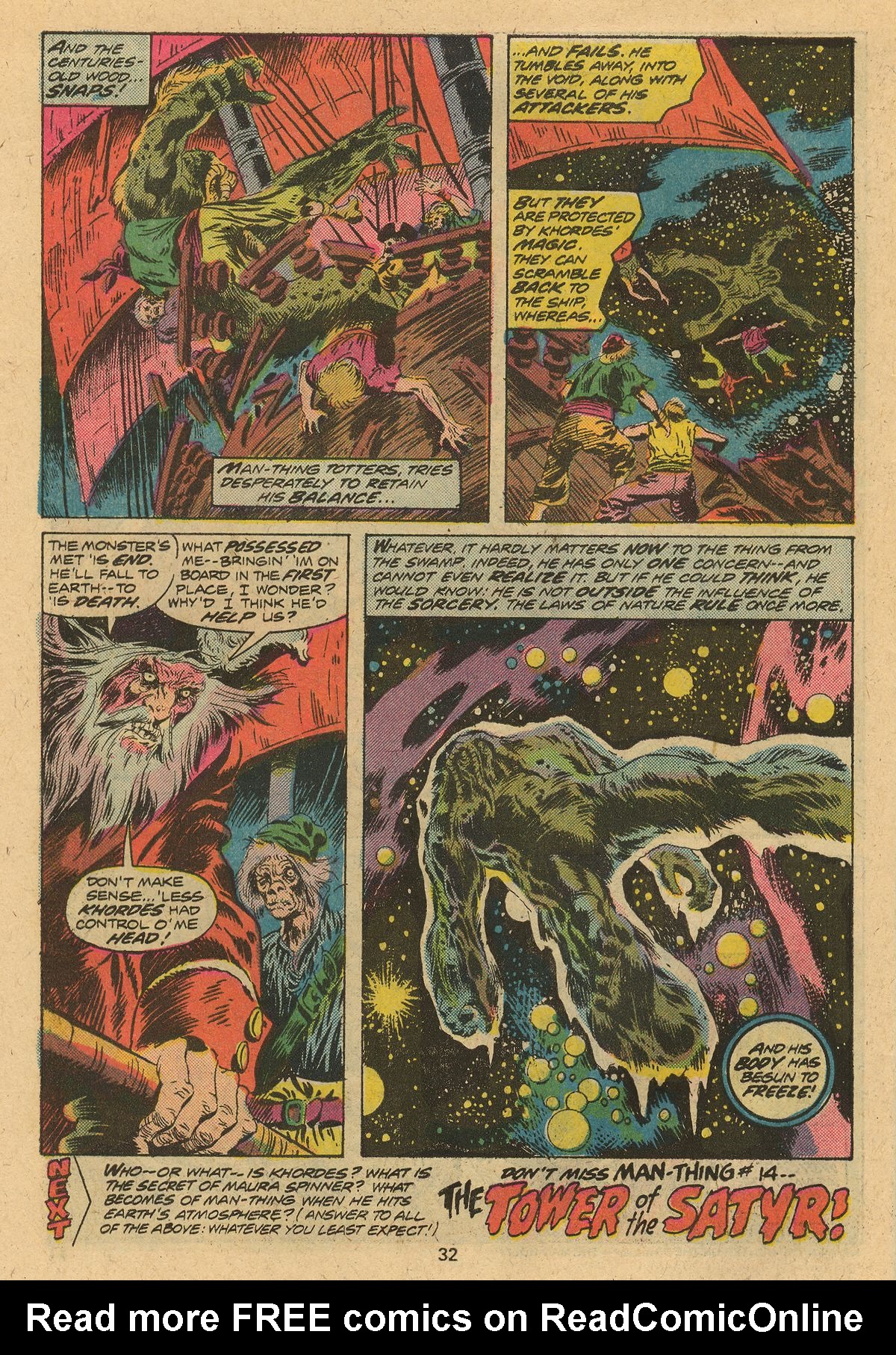 Read online Man-Thing (1974) comic -  Issue #13 - 33