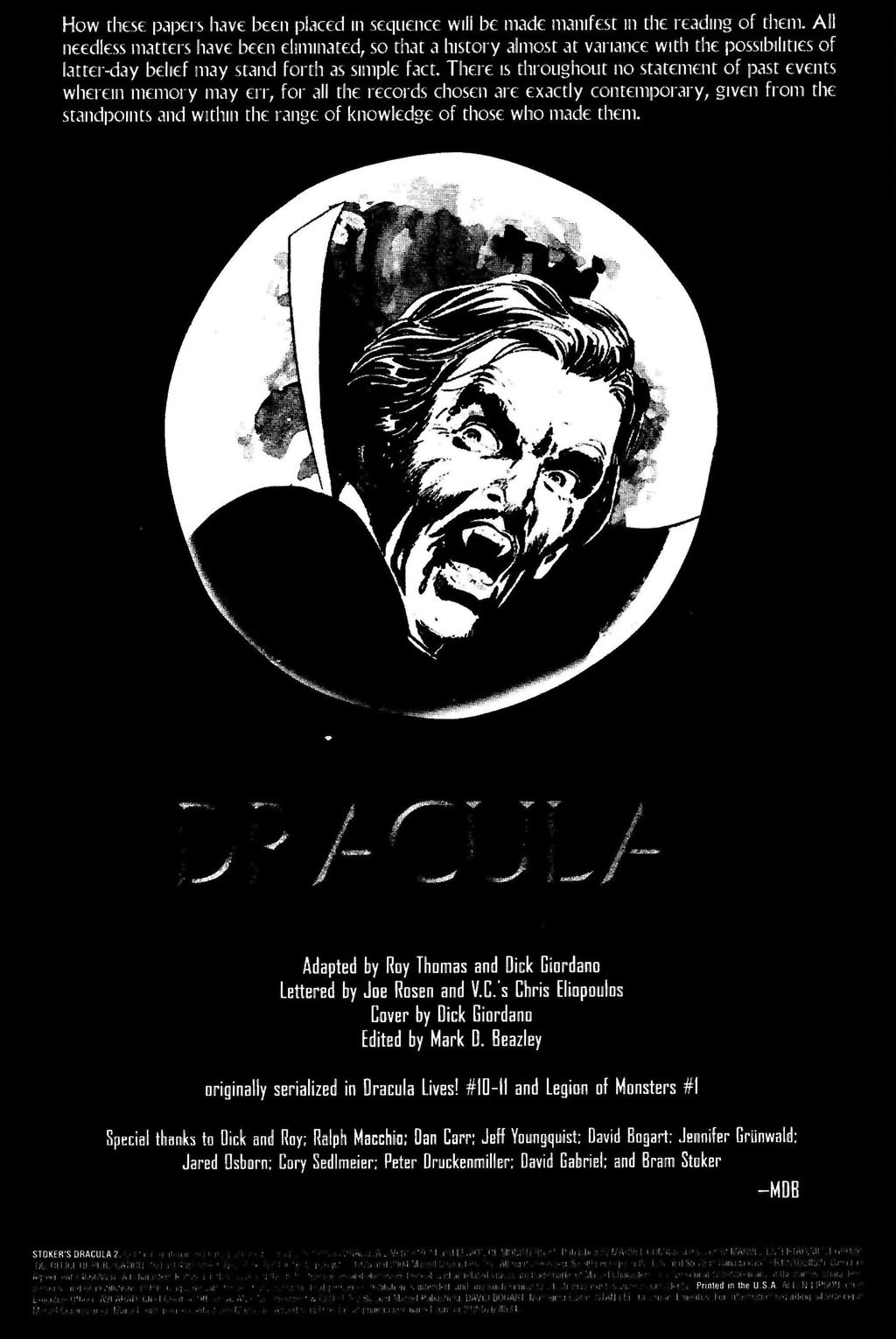 Read online Stoker's Dracula comic -  Issue #2 - 2