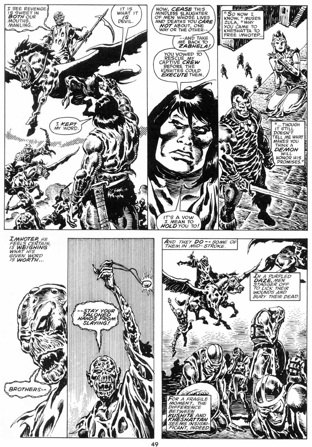 Read online The Savage Sword Of Conan comic -  Issue #206 - 50