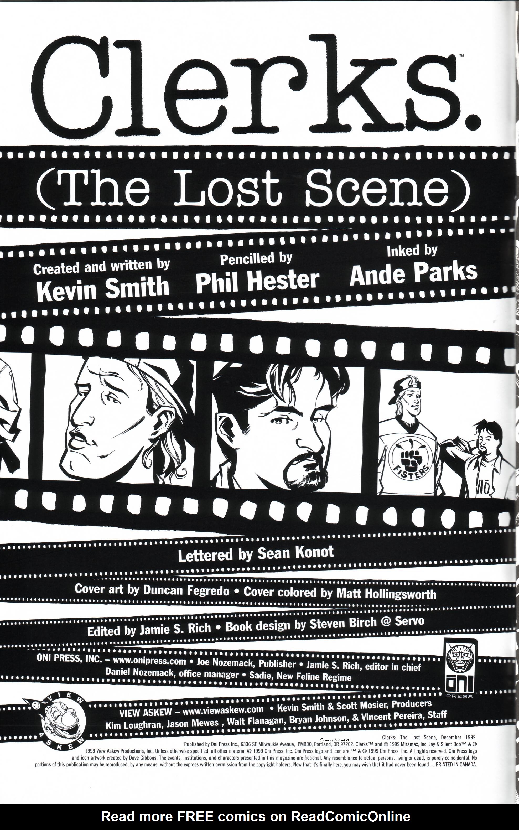 Read online Clerks: The Lost Scene comic -  Issue # Full - 2
