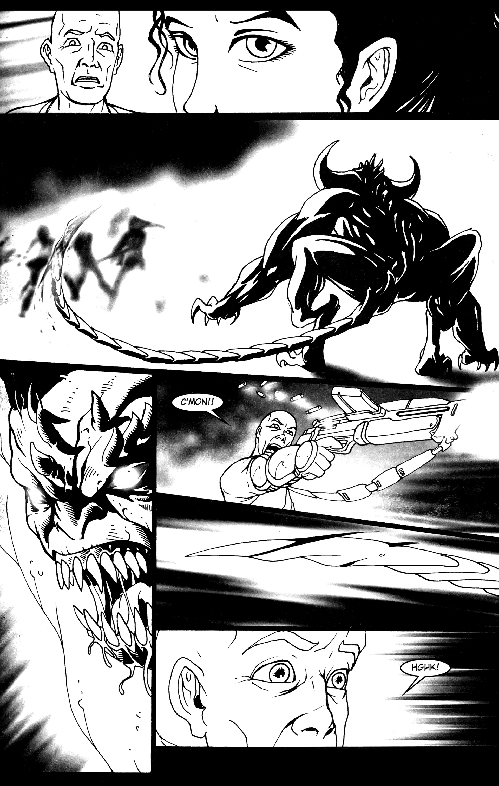 Read online Warrior Nun: Black & White comic -  Issue #20 - 12