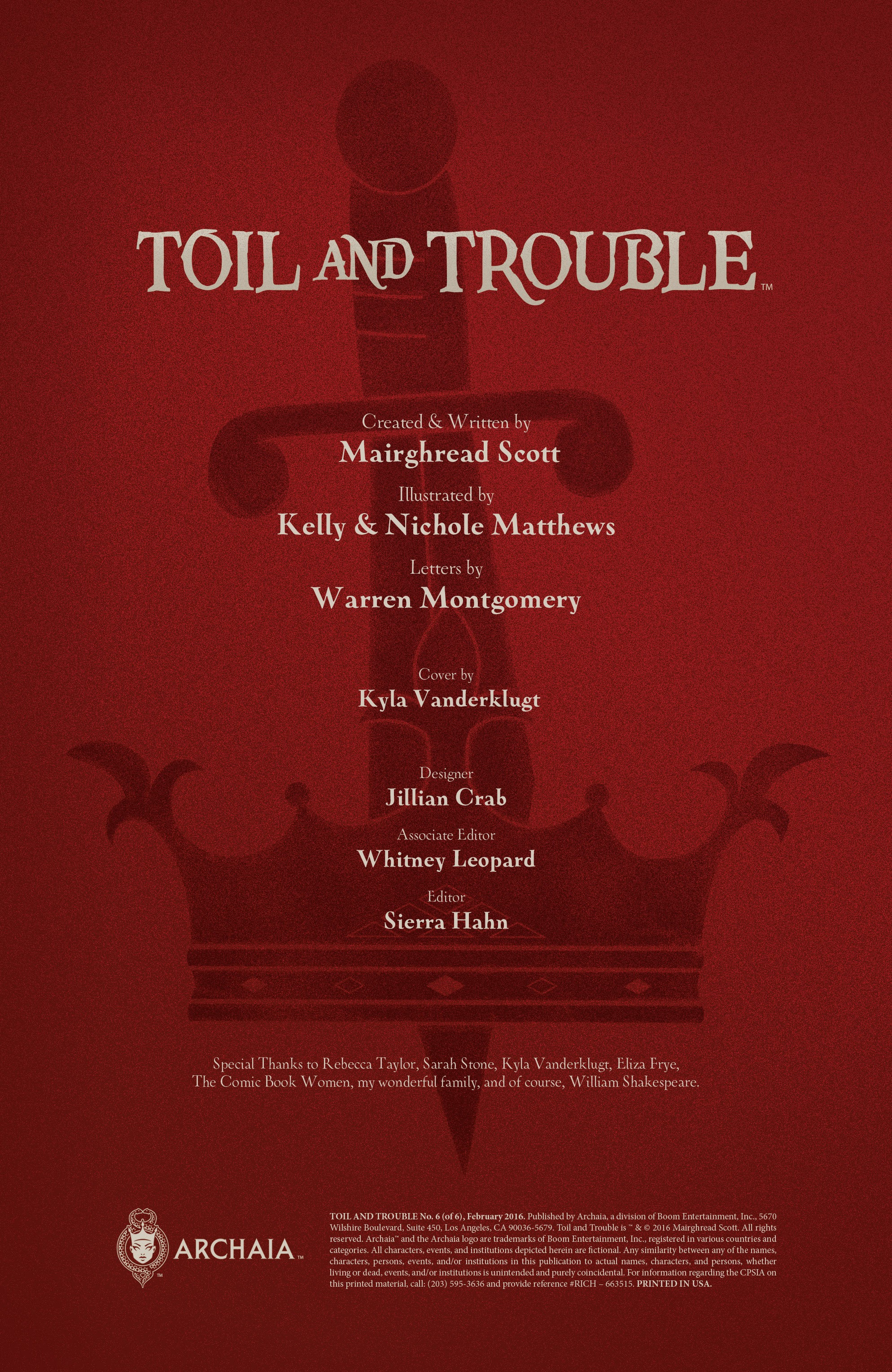 Read online Toil and Trouble comic -  Issue #6 - 2