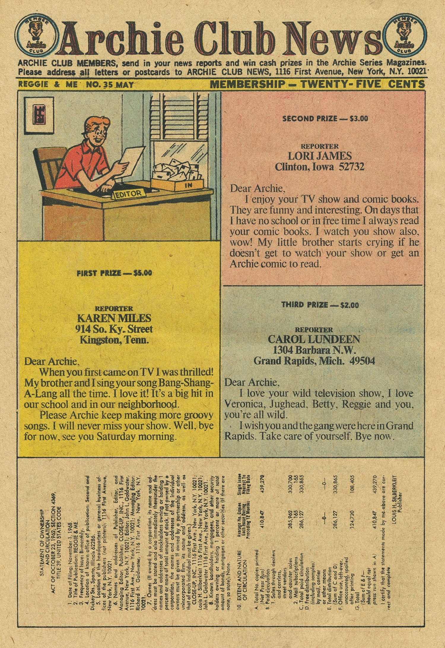 Read online Reggie and Me (1966) comic -  Issue #35 - 10