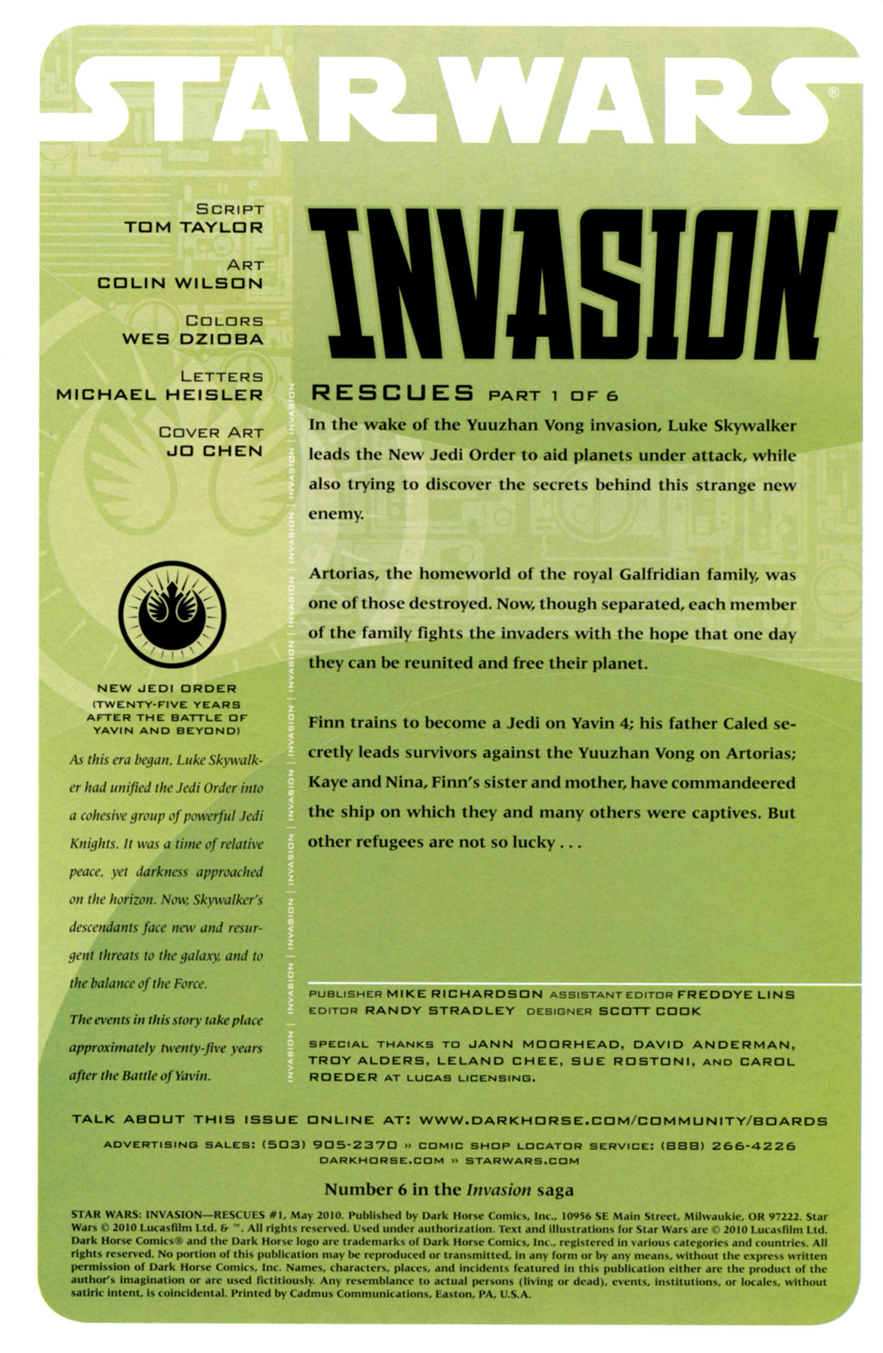 Read online Star Wars: Invasion - Rescues comic -  Issue #1 - 2