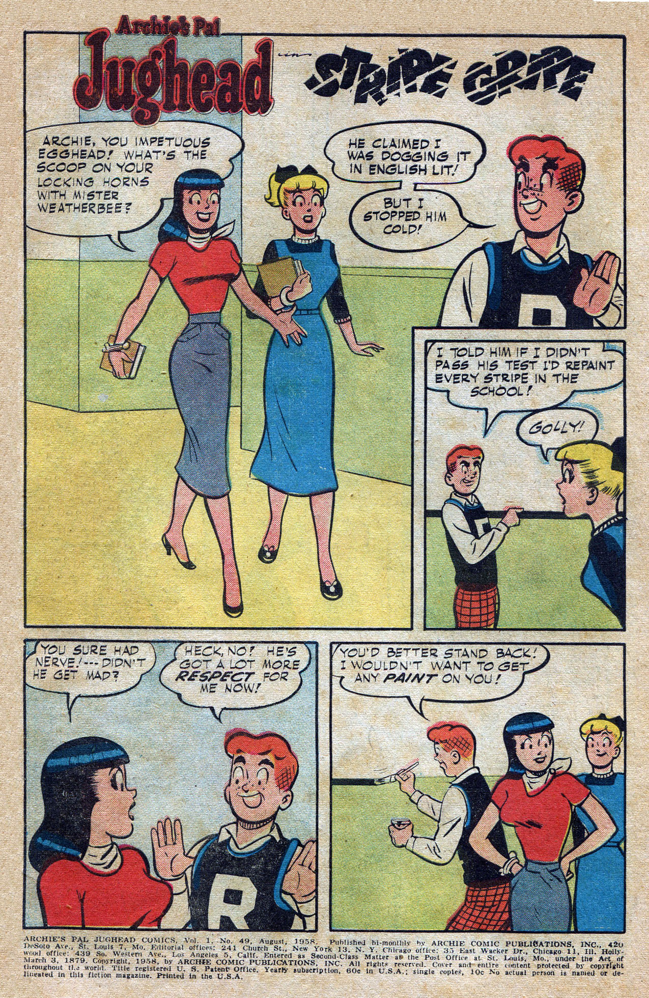 Read online Archie's Pal Jughead comic -  Issue #49 - 3