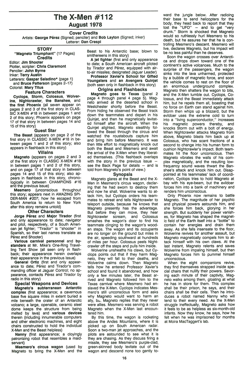 Read online The Official Marvel Index To The X-Men comic -  Issue #6 - 18