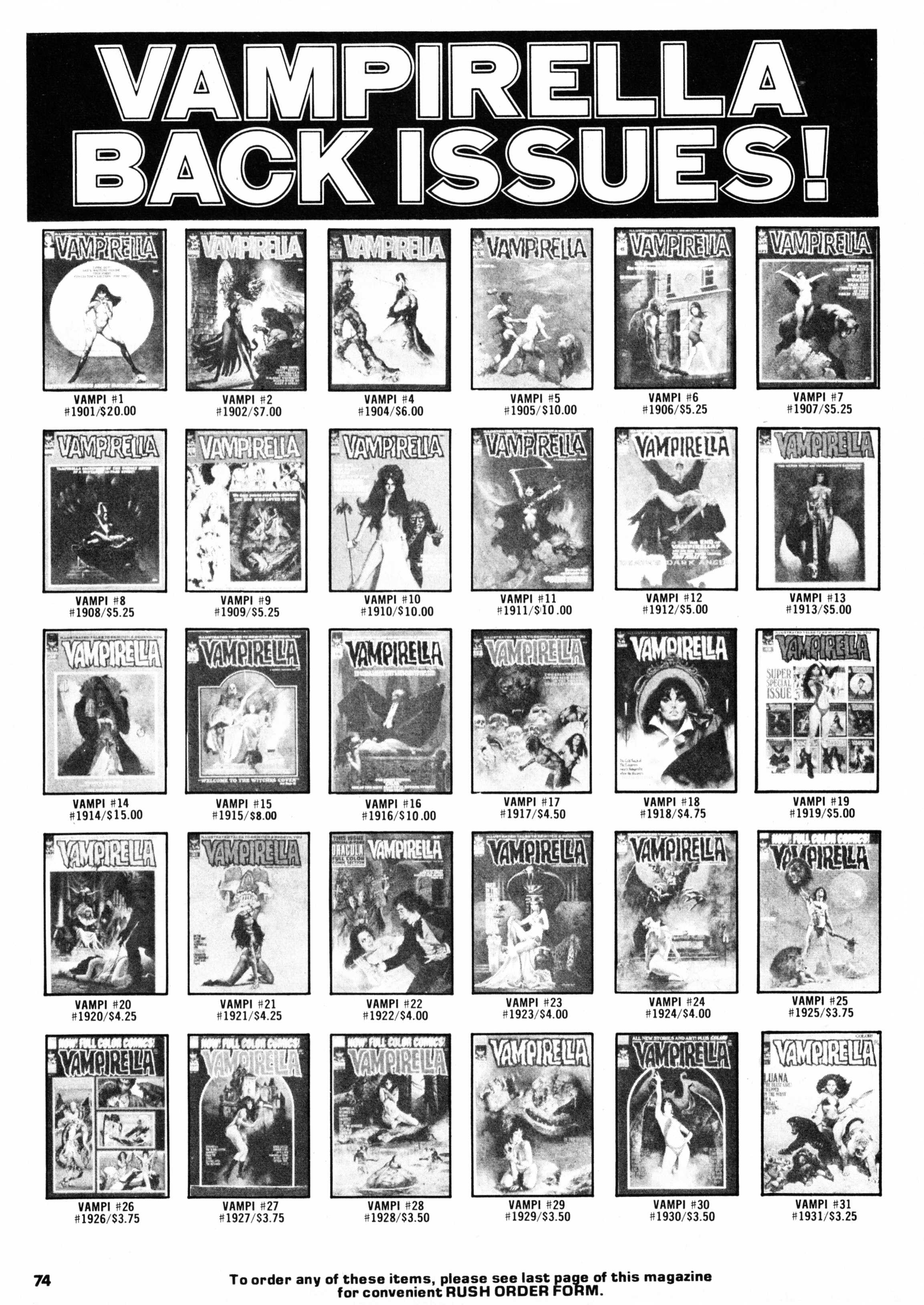 Read online Vampirella (1969) comic -  Issue #63 - 74