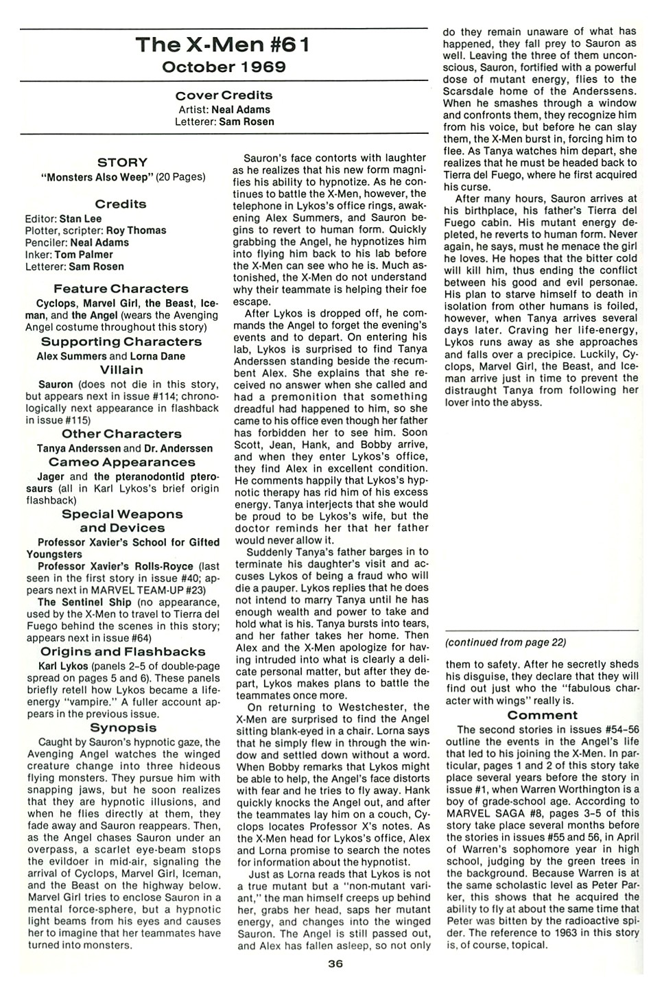 Read online The Official Marvel Index To The X-Men comic -  Issue #3 - 38