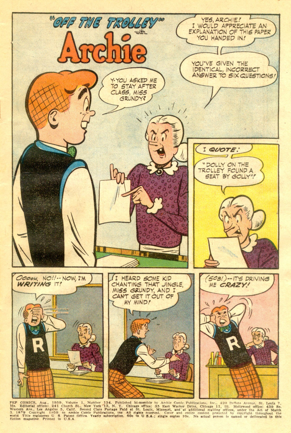 Read online Pep Comics comic -  Issue #134 - 2