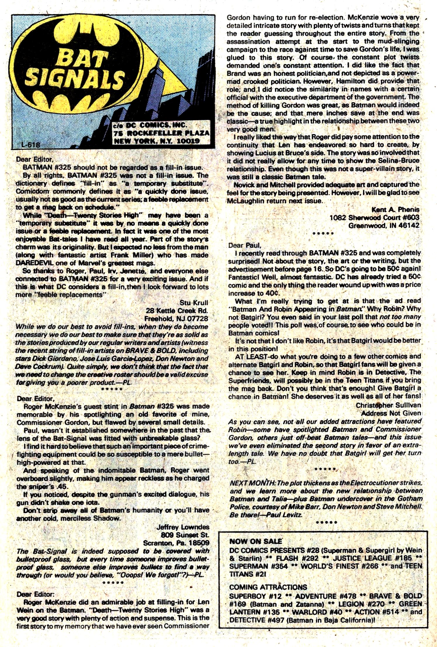 Read online Batman (1940) comic -  Issue #330 - 34