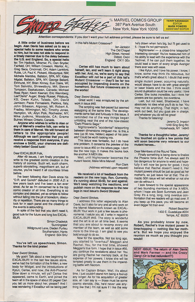 Read online Excalibur (1988) comic -  Issue #53 - 24