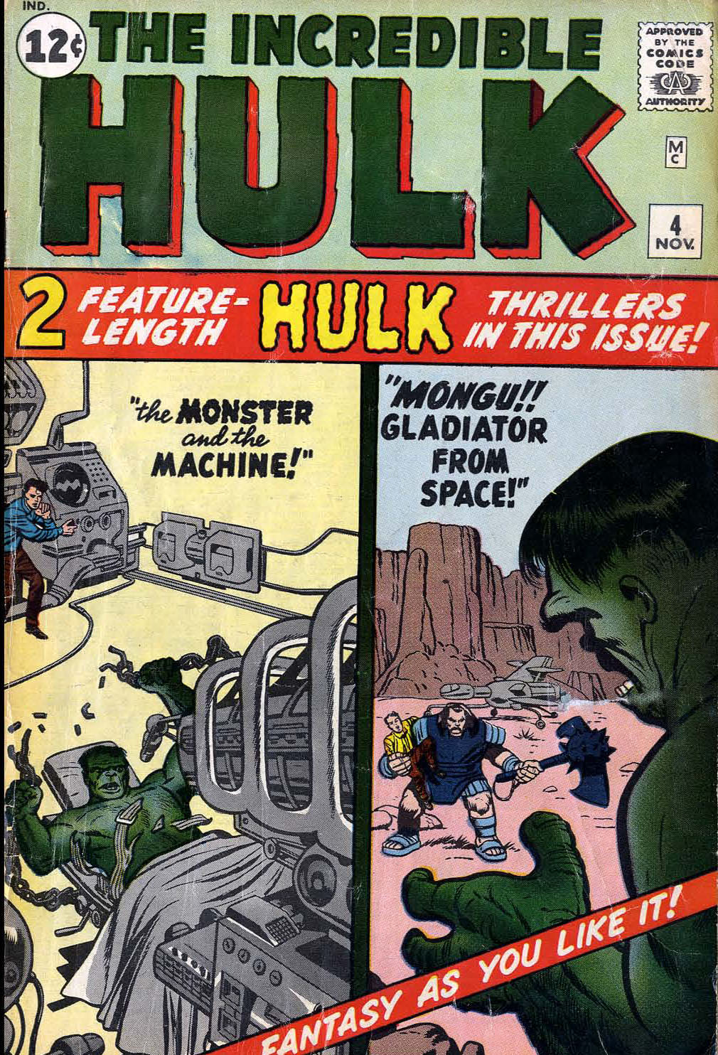 Read online The Incredible Hulk (1962) comic -  Issue #4 - 1