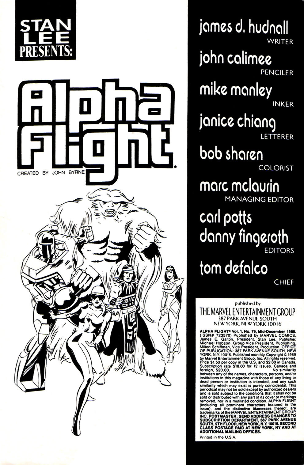 Read online Alpha Flight (1983) comic -  Issue #79 - 2