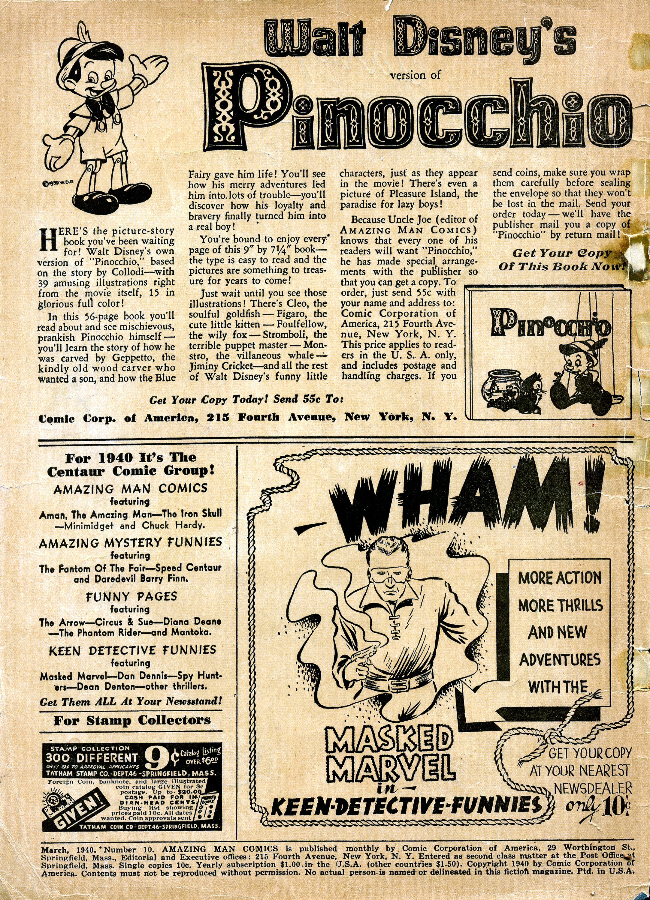 Read online Amazing Man Comics comic -  Issue #10 - 3