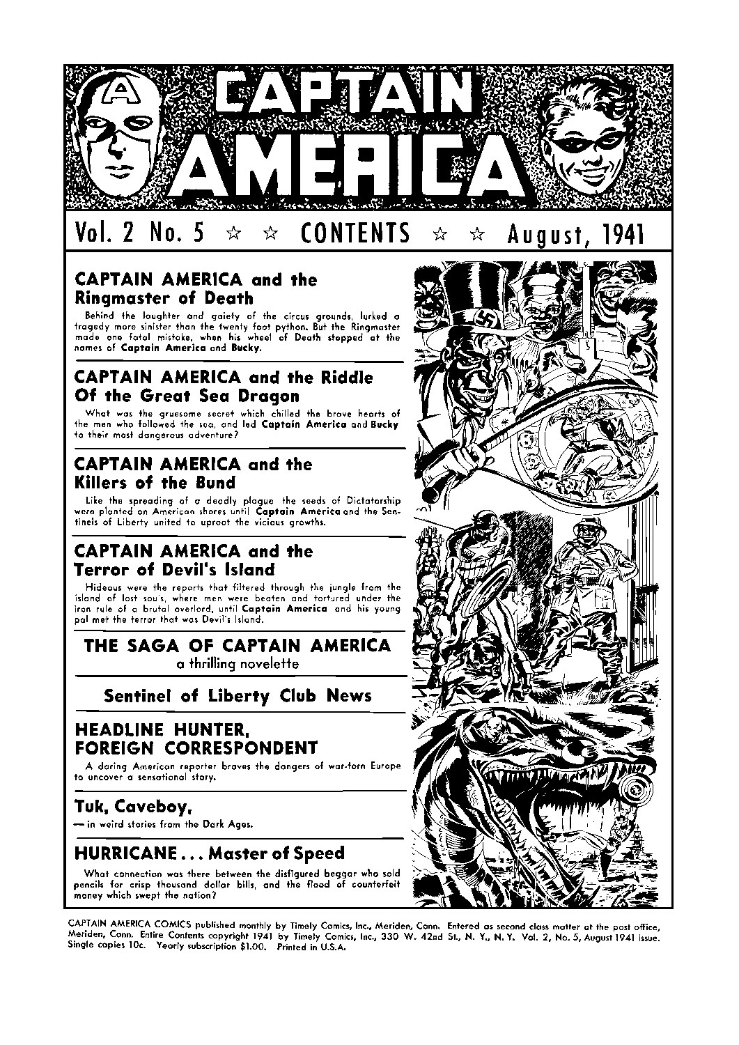 Read online Captain America Comics comic -  Issue #5 - 2