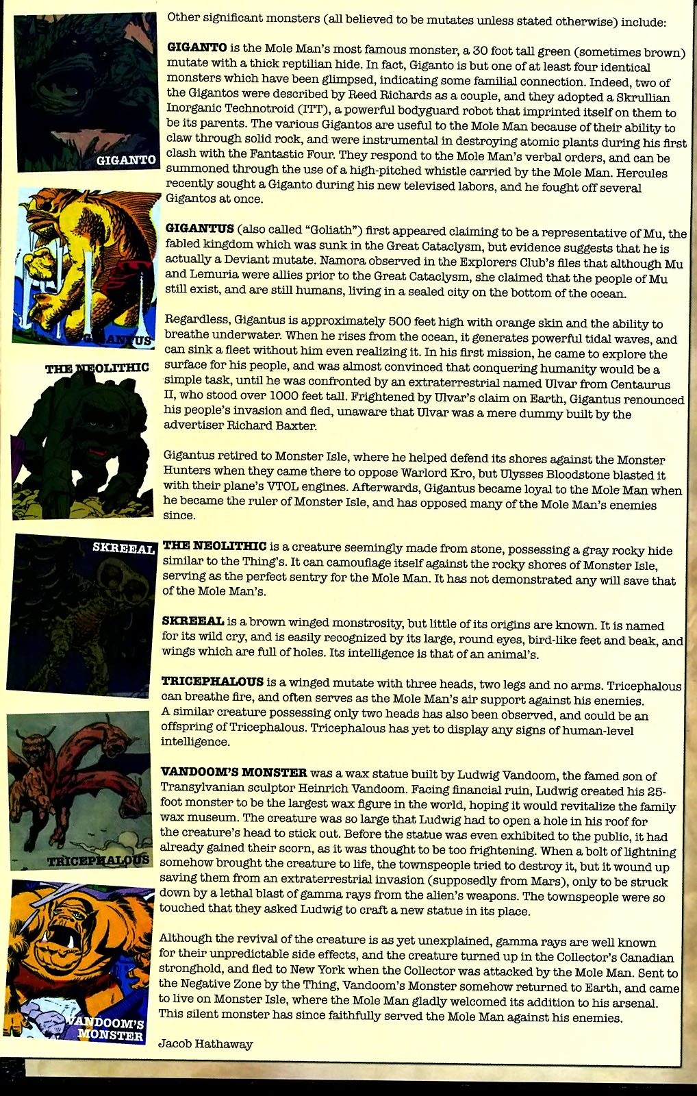 Read online Marvel Monsters: From the Files of Ulysses Bloodstone (and the Monster Hunters) comic -  Issue # Full - 23