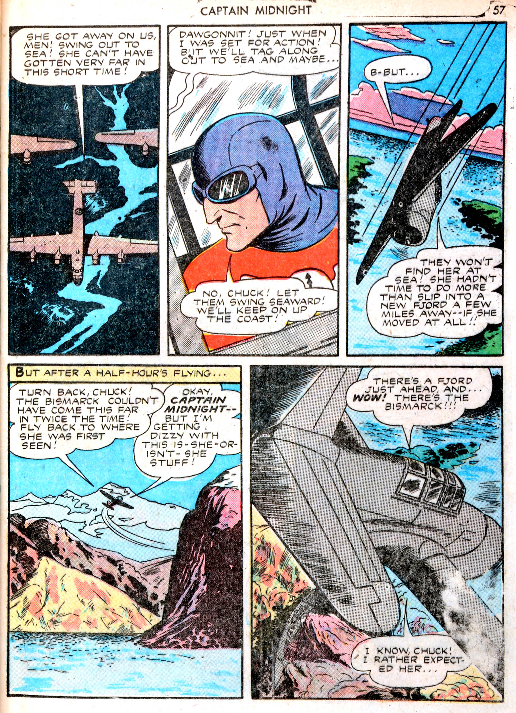 Read online Captain Midnight (1942) comic -  Issue #13 - 56