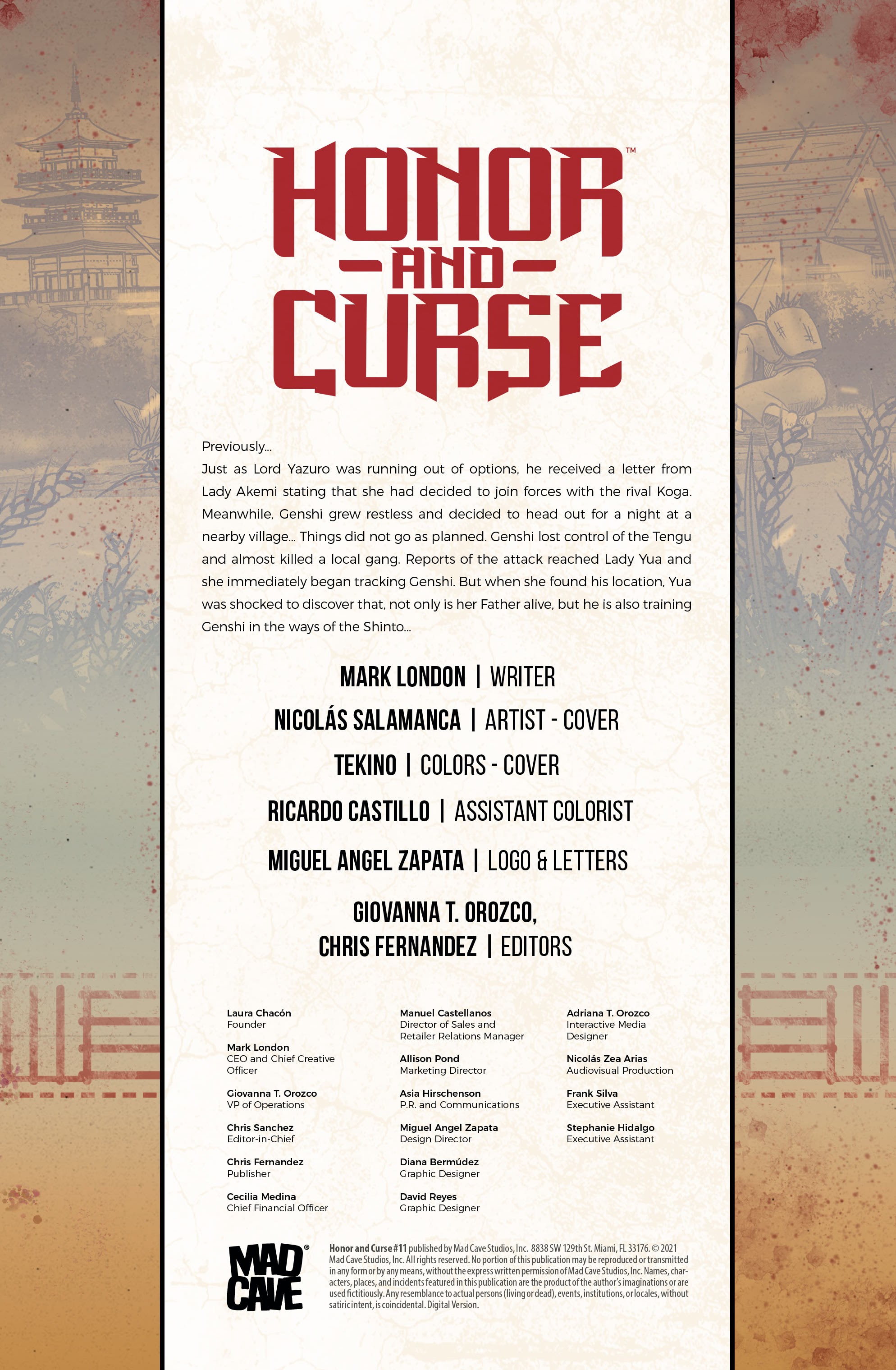 Read online Honor and Curse comic -  Issue #11 - 2