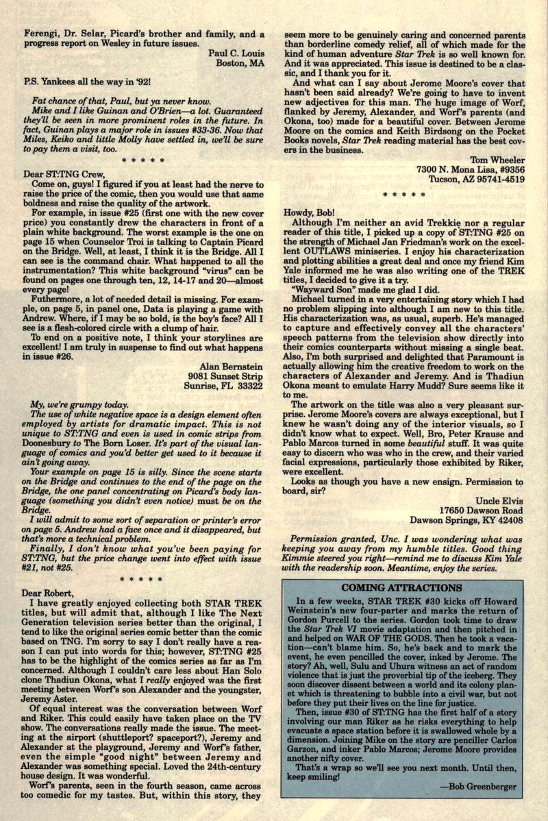 Read online Star Trek: The Next Generation (1989) comic -  Issue #29 - 27