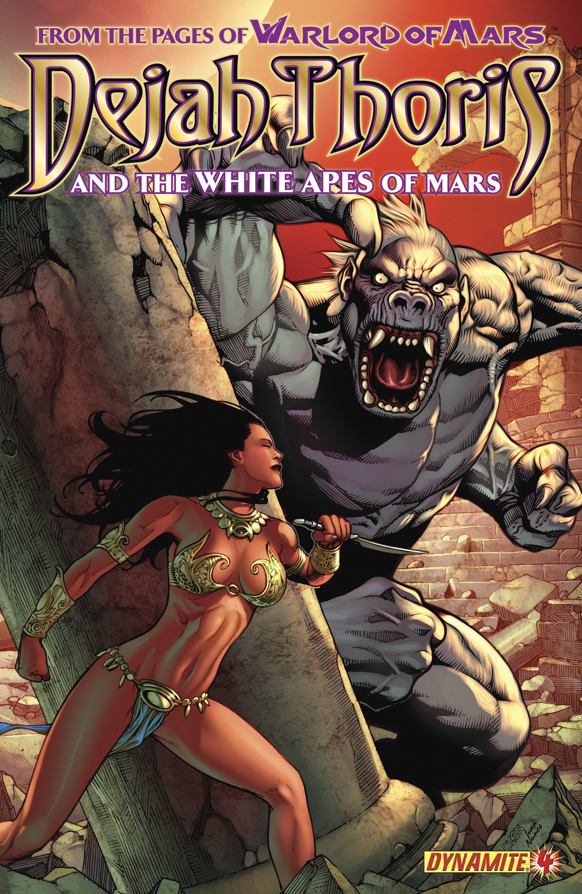 Read online Dejah Thoris and the White Apes of Mars comic -  Issue #4 - 1