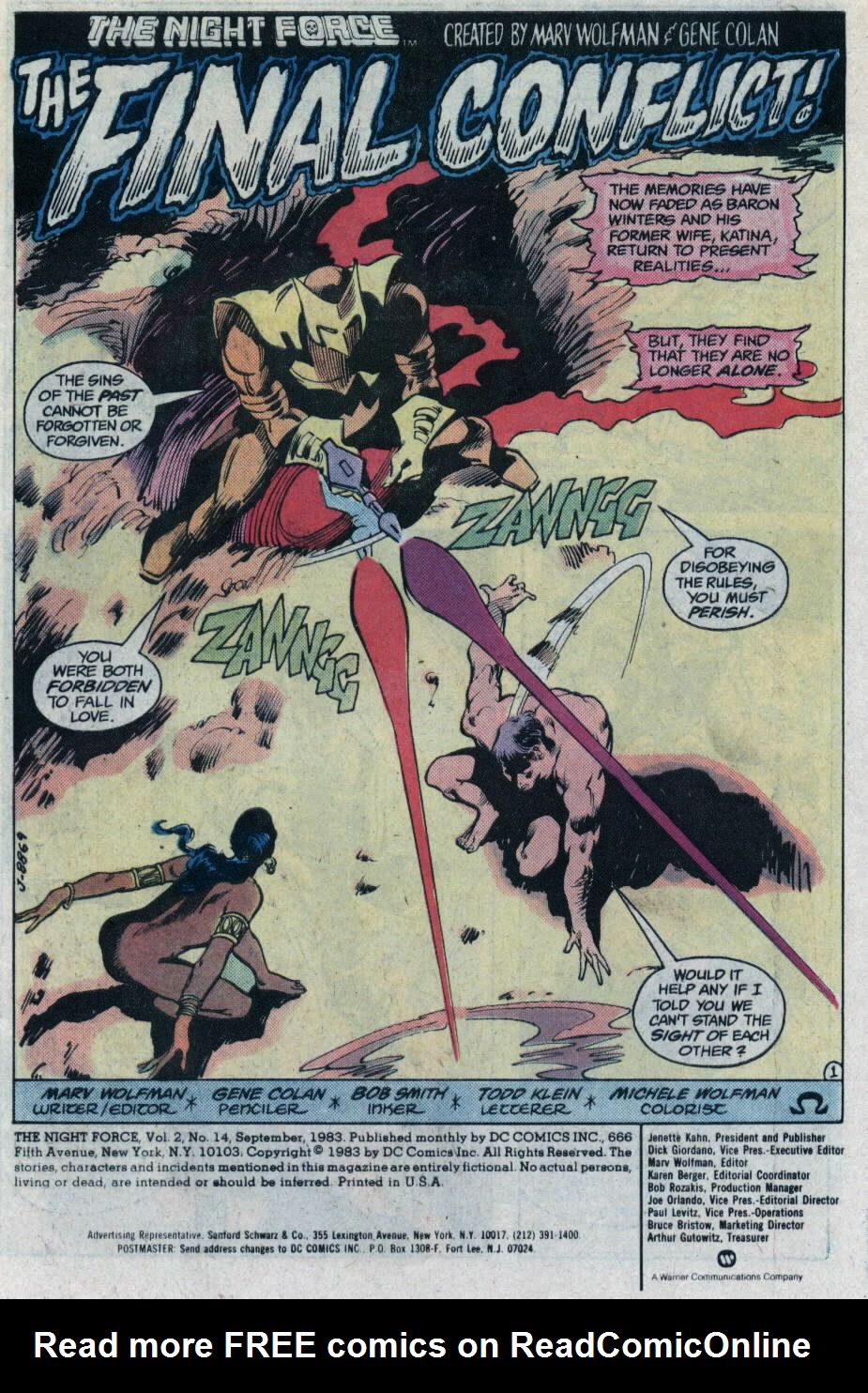 Read online The Night Force comic -  Issue #14 - 2