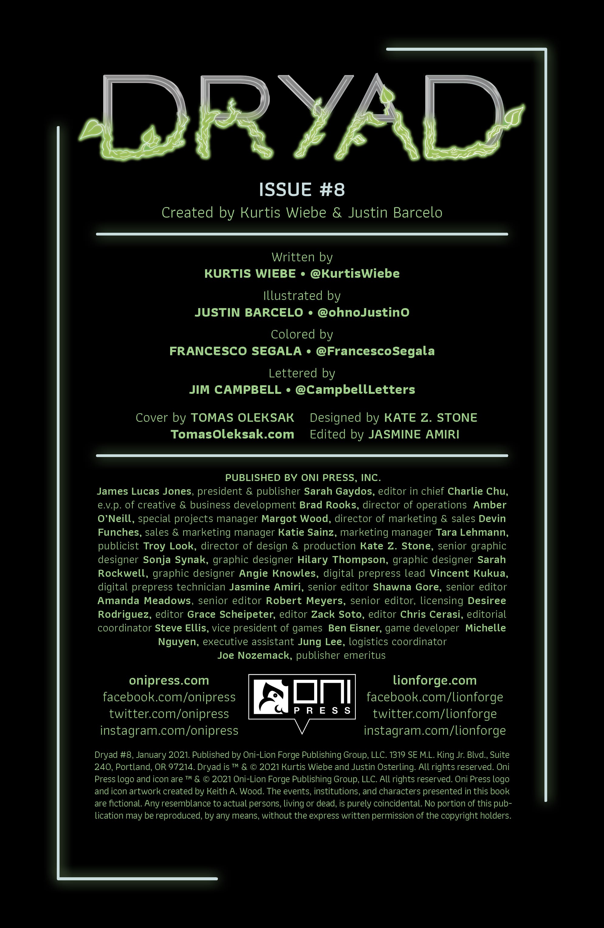 Read online Dryad comic -  Issue #8 - 2
