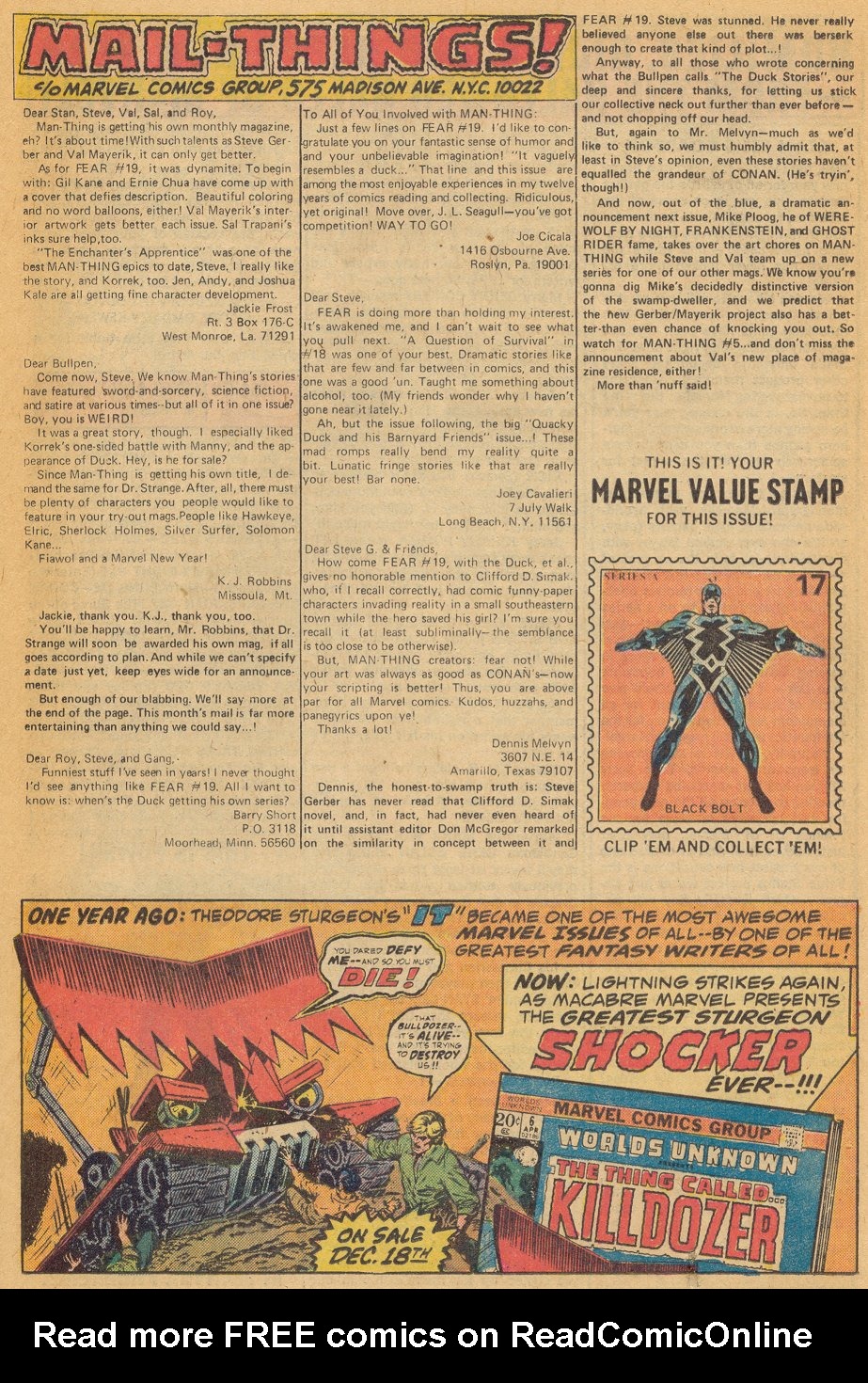 Read online Man-Thing (1974) comic -  Issue #4 - 13
