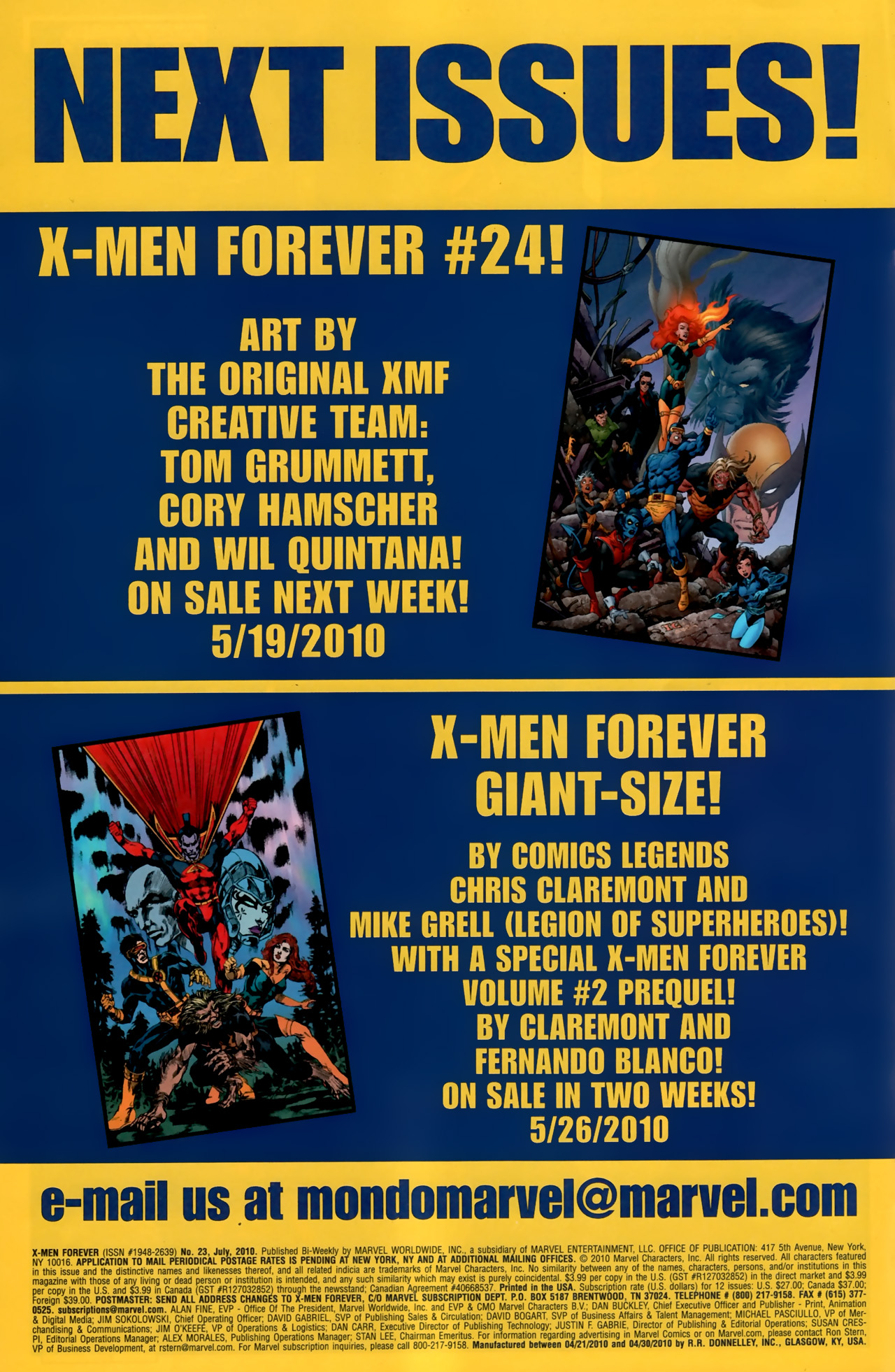 Read online X-Men Forever (2009) comic -  Issue #23 - 23