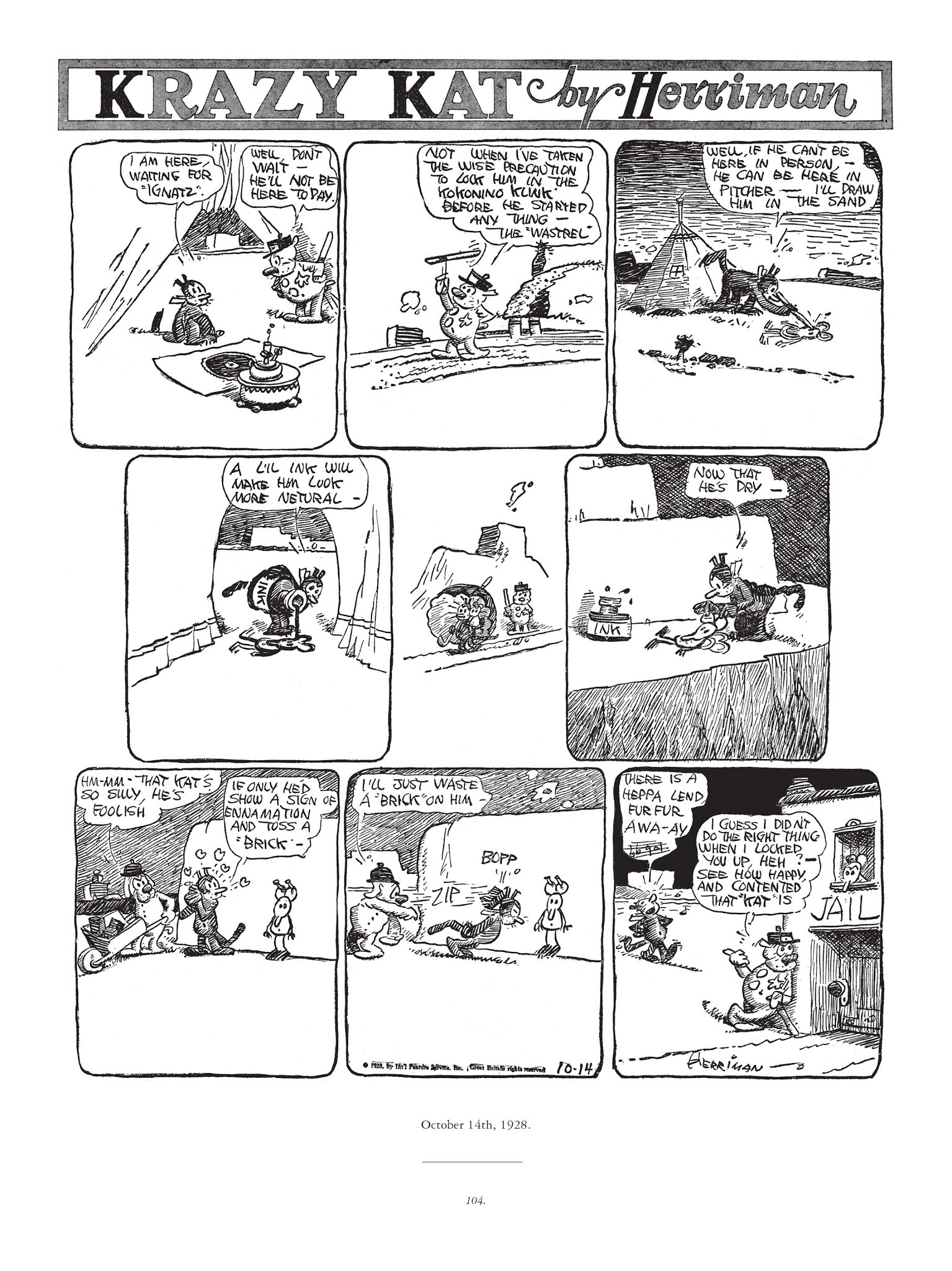 Read online Krazy & Ignatz comic -  Issue # TPB 5 - 104