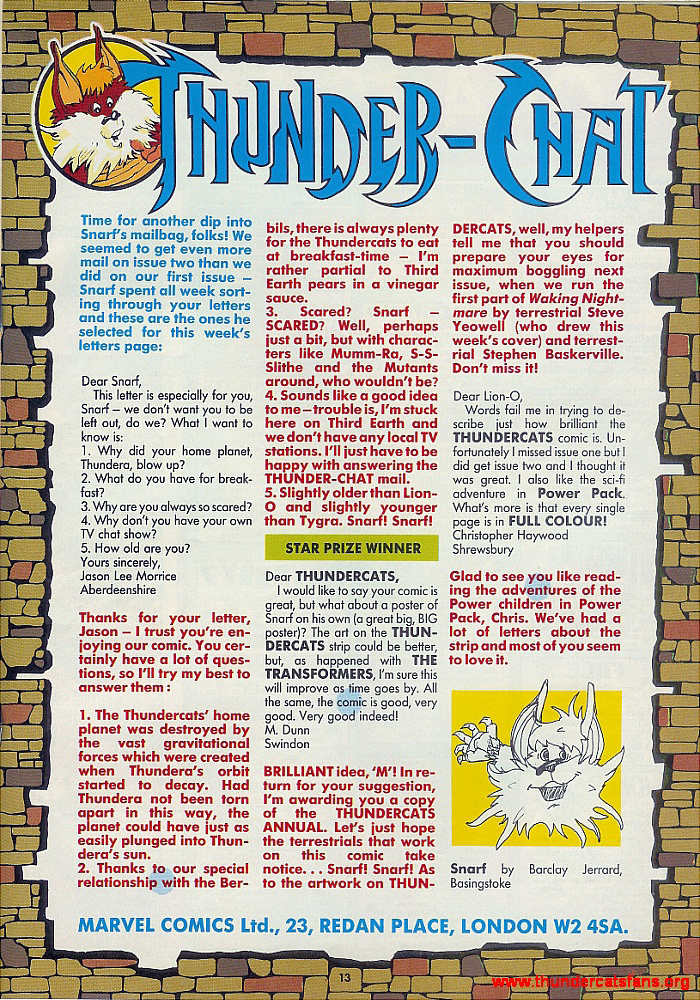 Read online ThunderCats (1987) comic -  Issue #8 - 13