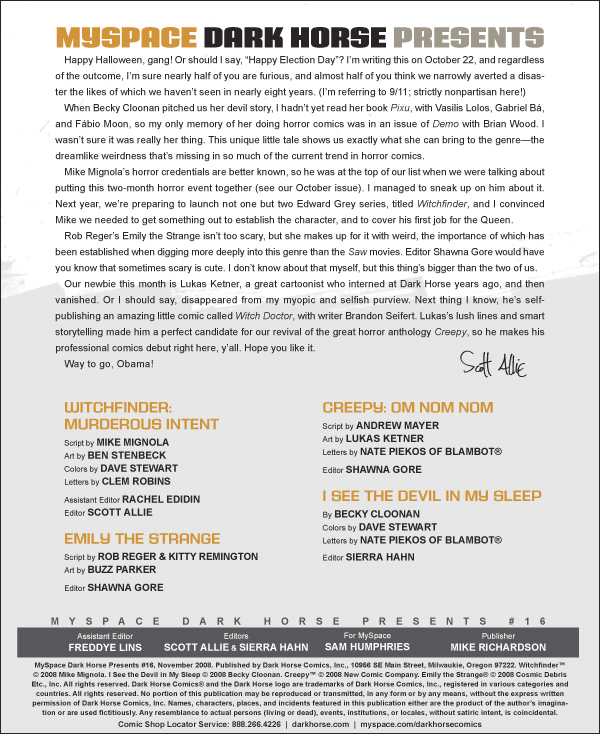 Read online MySpace Dark Horse Presents comic -  Issue #16 - 1