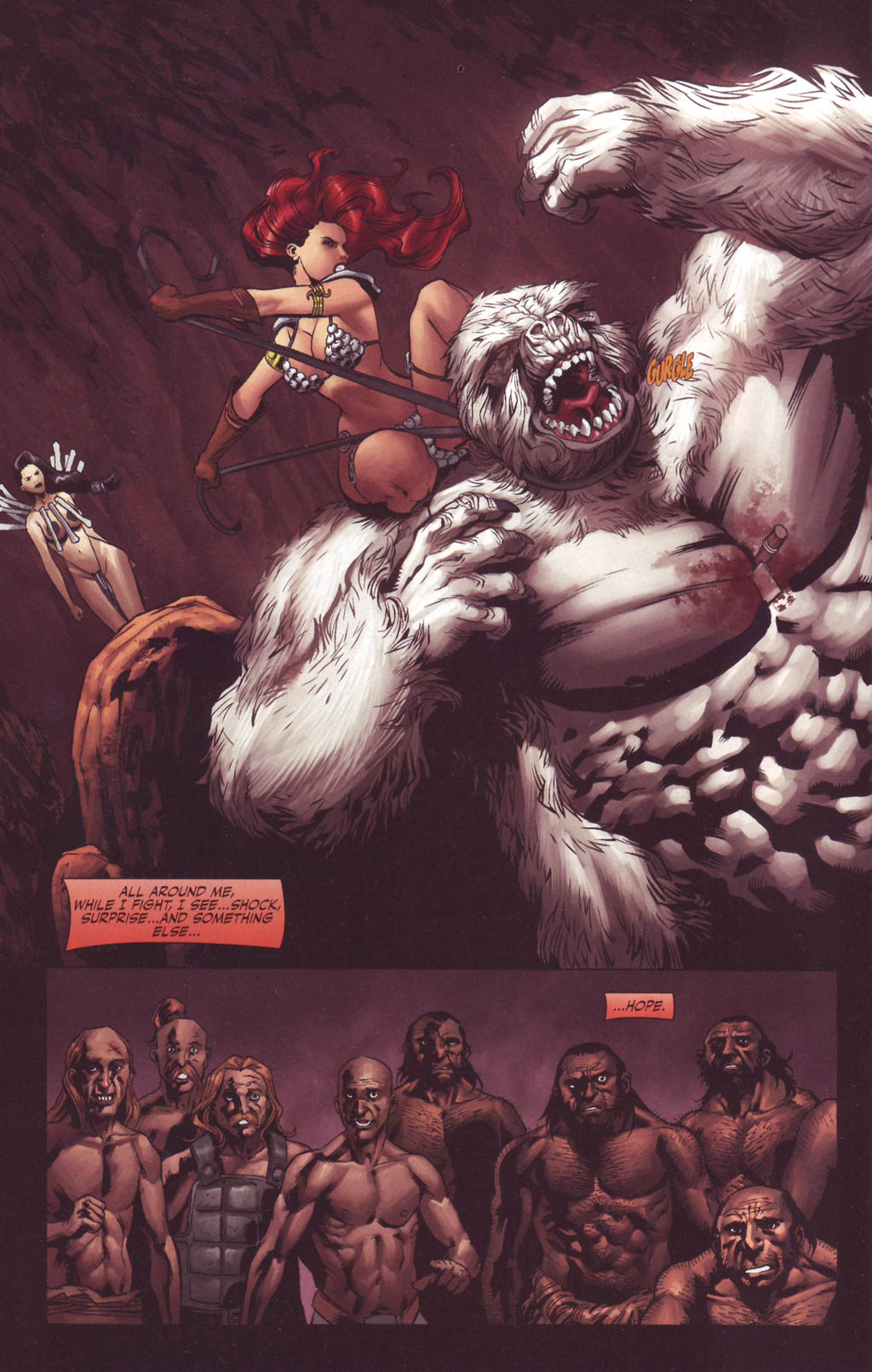 Read online Savage Red Sonja: Queen of the Frozen Wastes comic -  Issue #3 - 4