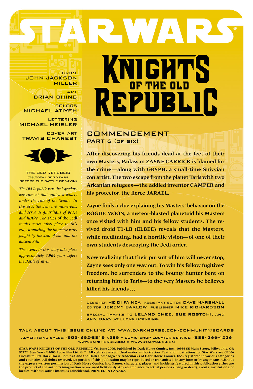 Read online Star Wars: Knights Of The Old Republic comic -  Issue #6 - 2