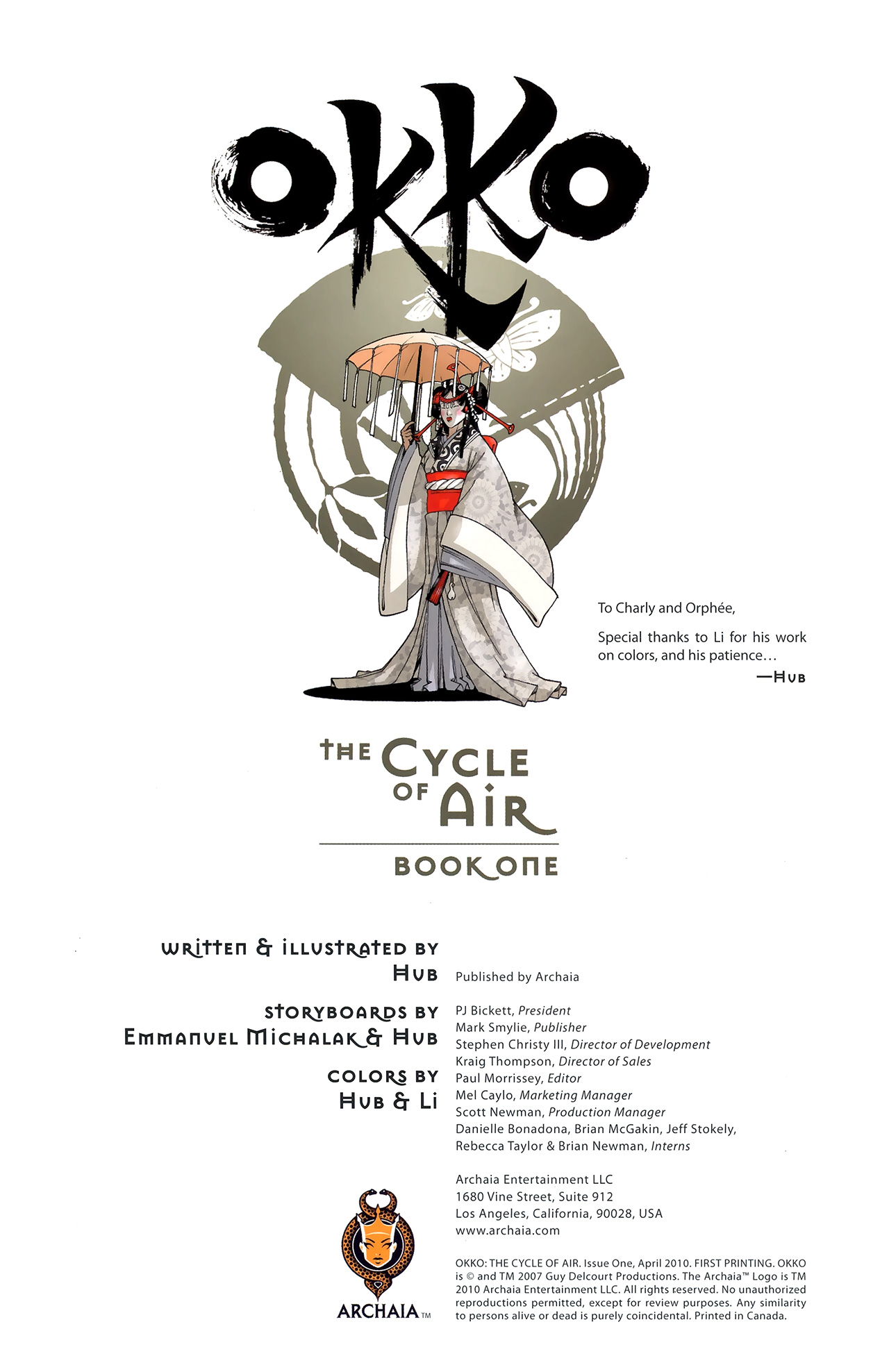 Read online Okko: The Cycle of Air comic -  Issue #1 - 2