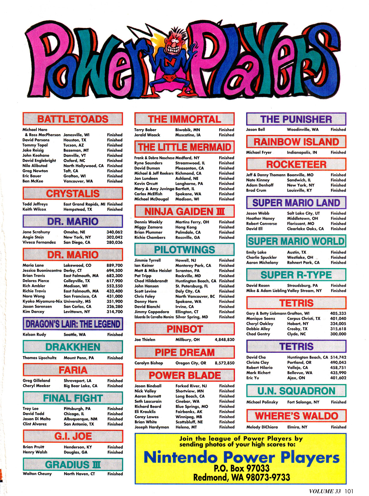Read online Nintendo Power comic -  Issue #33 - 108