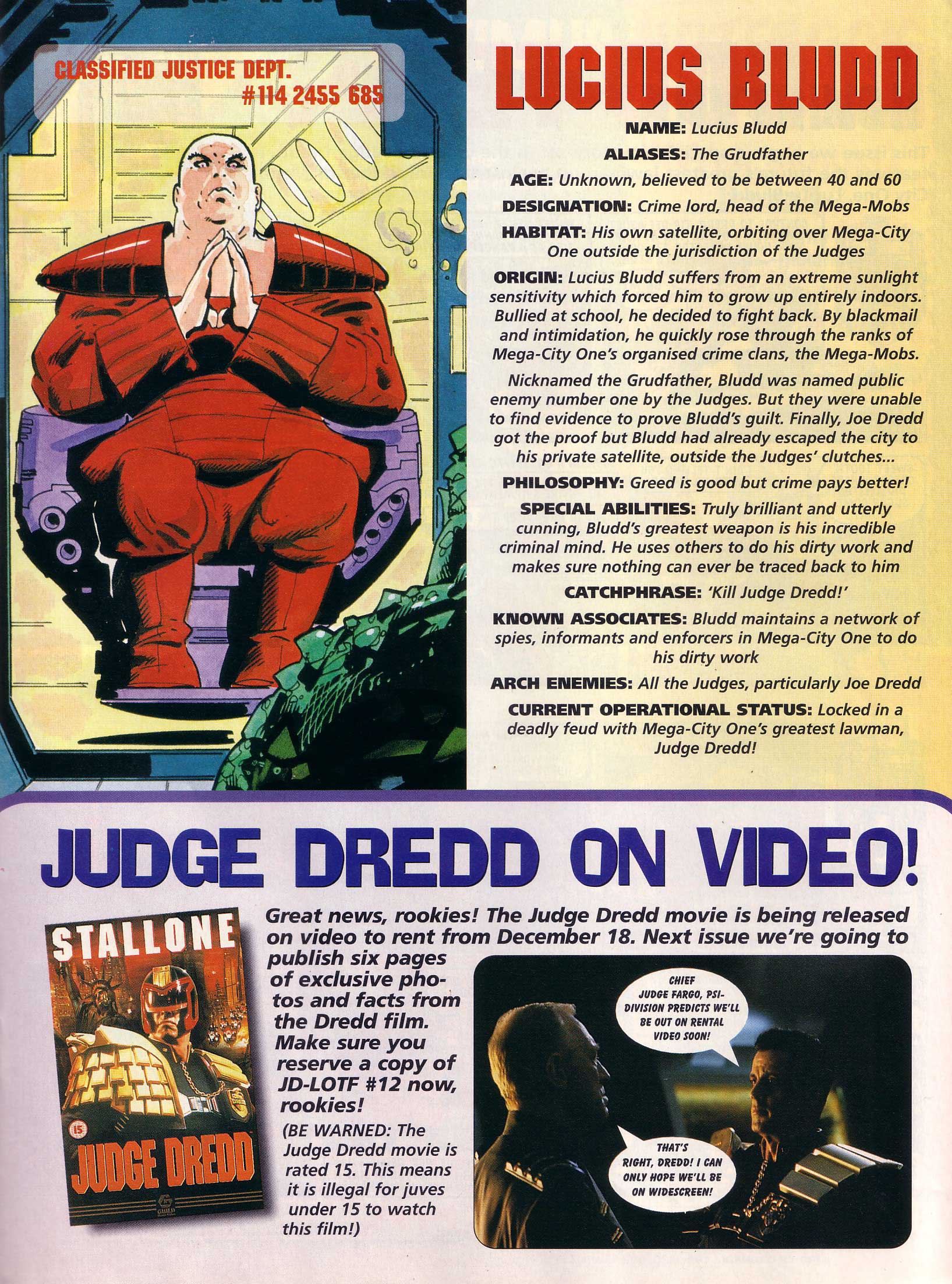 Read online Judge Dredd Lawman of the Future comic -  Issue #11 - 13