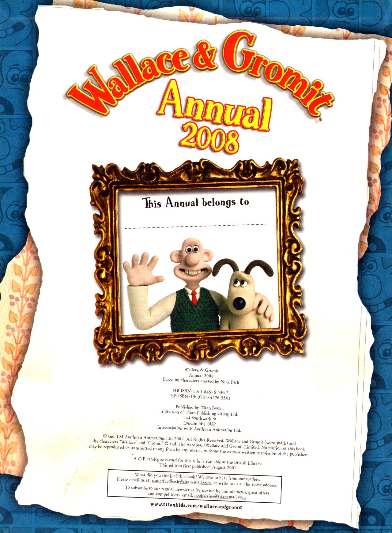 Read online Wallace and Gromit Annual comic -  Issue #2008 - 2